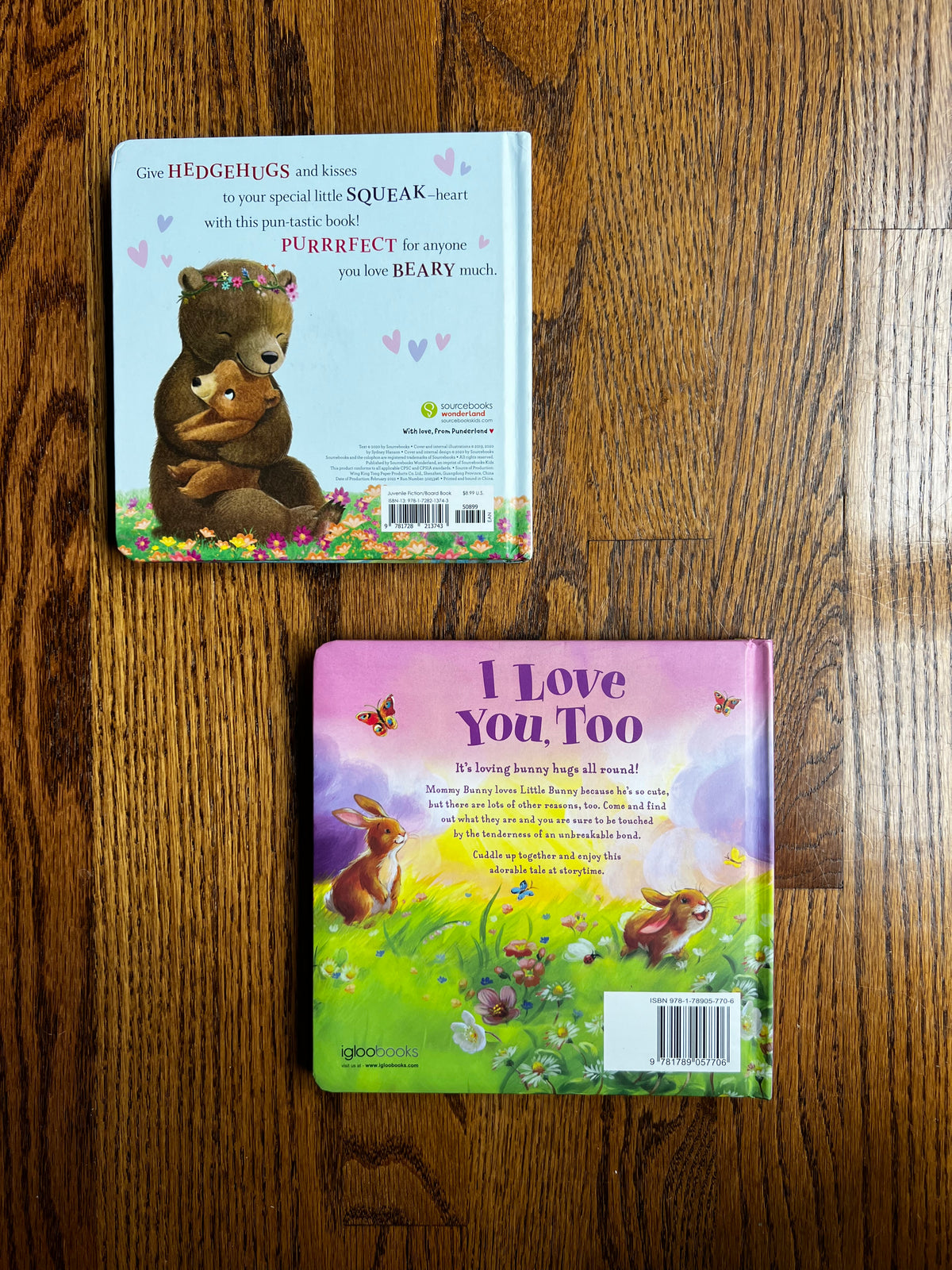 Seller #115 - “I Love You Like No Otter” & “I Love You, Too” Board Books, EUC
