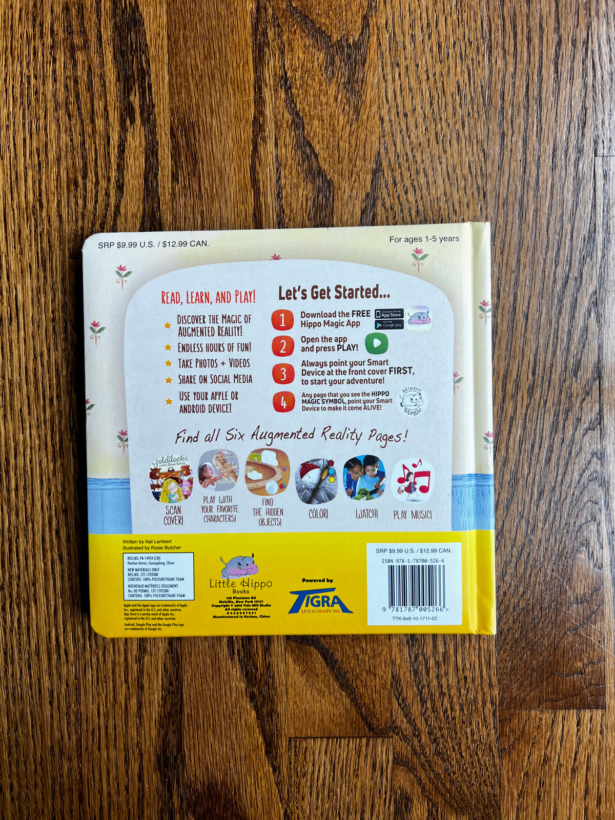 Seller #115 - Goldilocks & The Three Bears, Augmented Reality Board Book, EUC