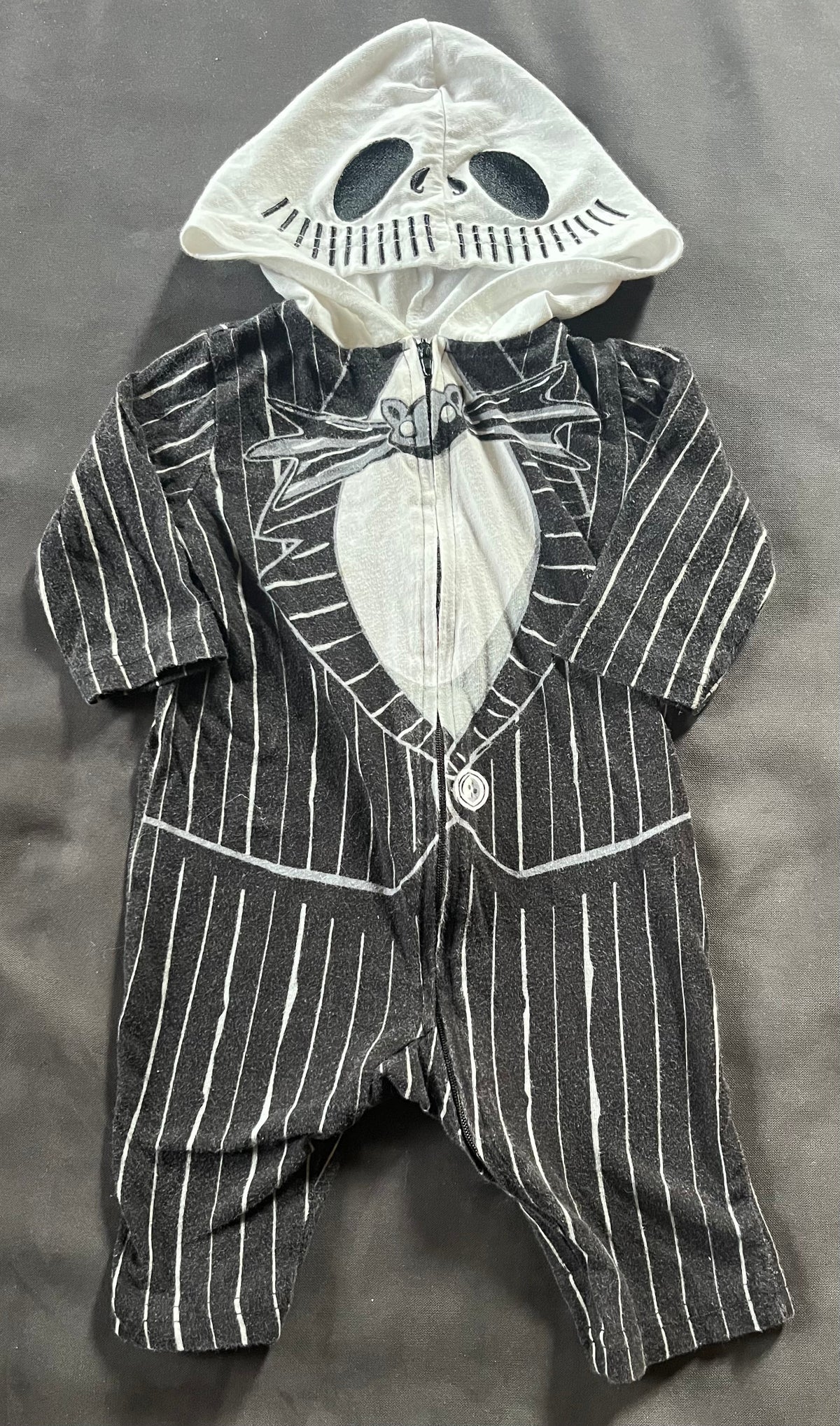 Seller #13 Disney boys 0-6 months Nightmare Before Christmas Jack Skellington hooded romper