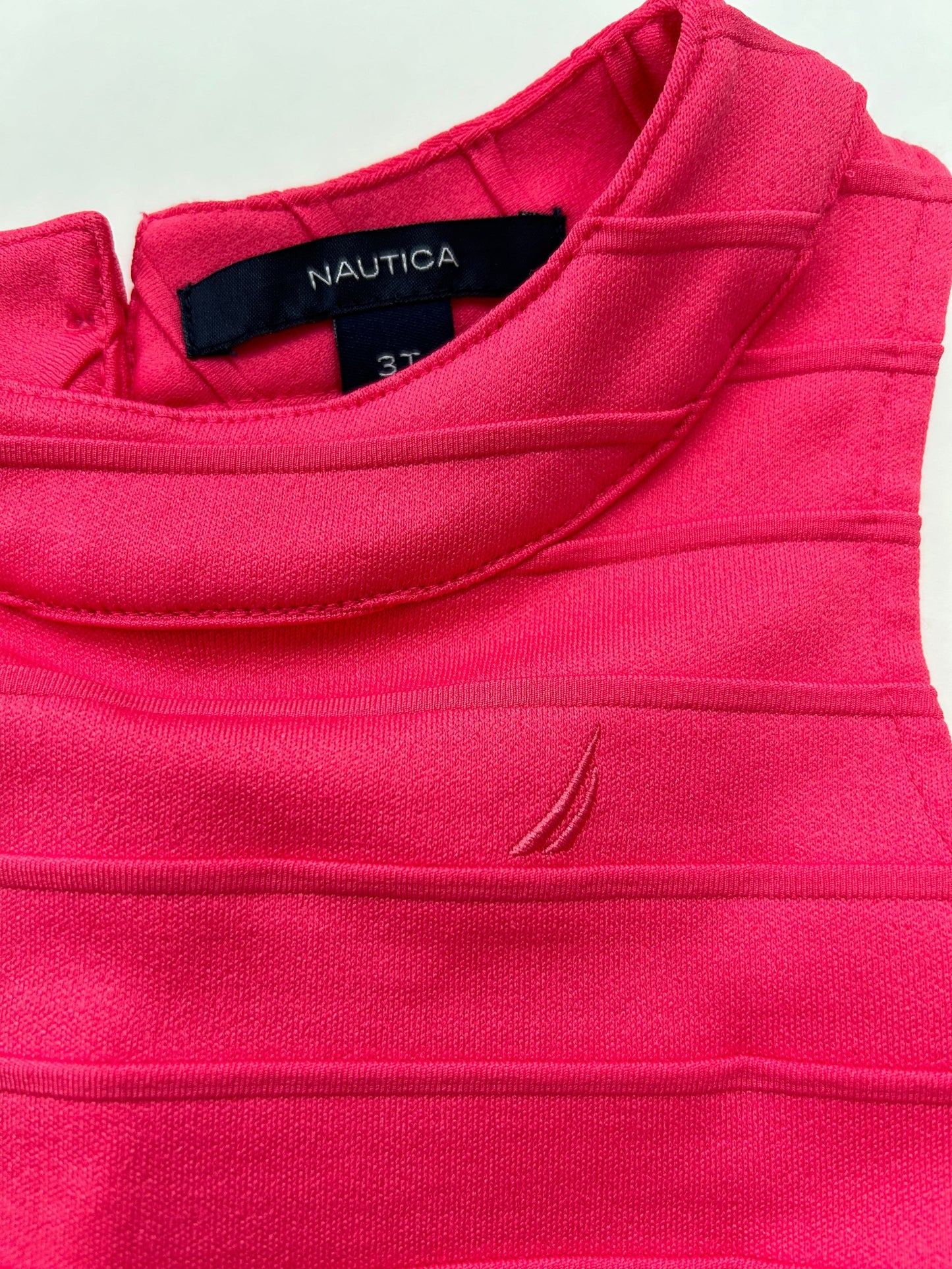 #200 Girls 3T Nautica pink/coral dress