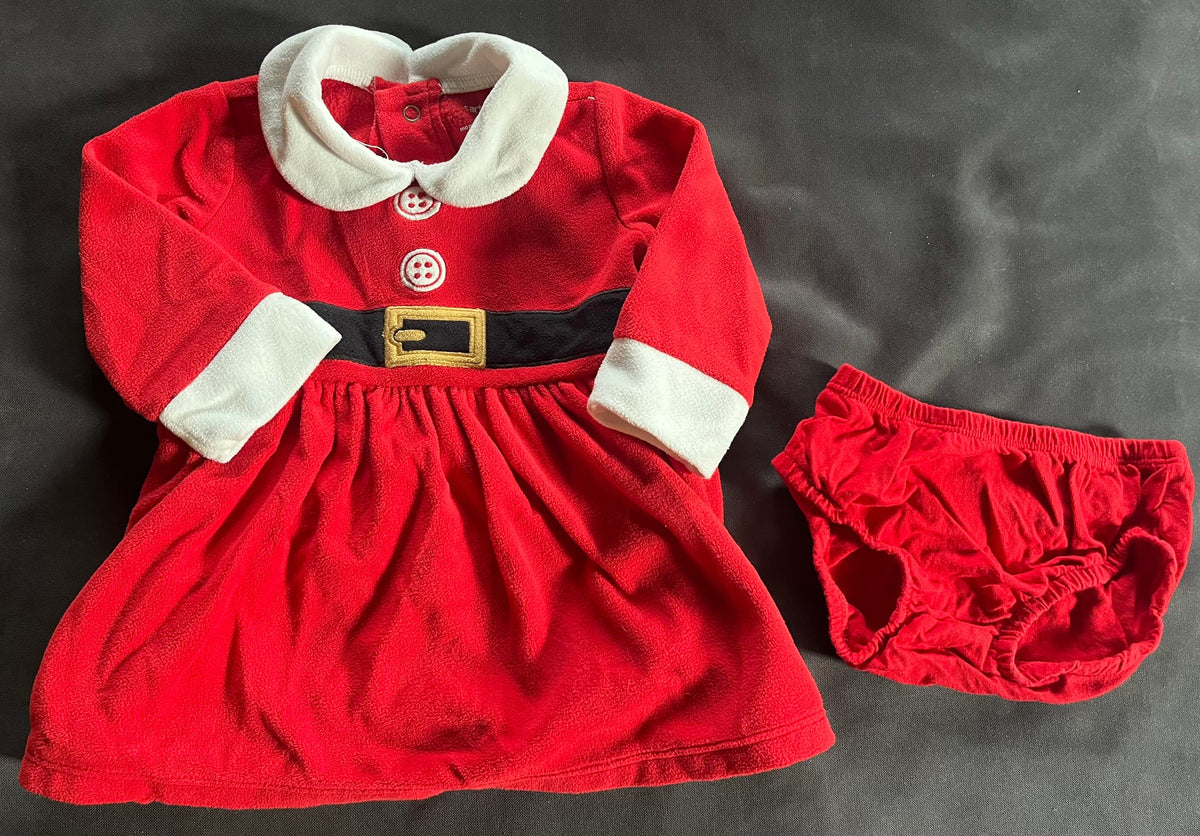 Seller #13 REDUCED Carter’s girls 6 months Christmas Santa dress with matching diaper cover