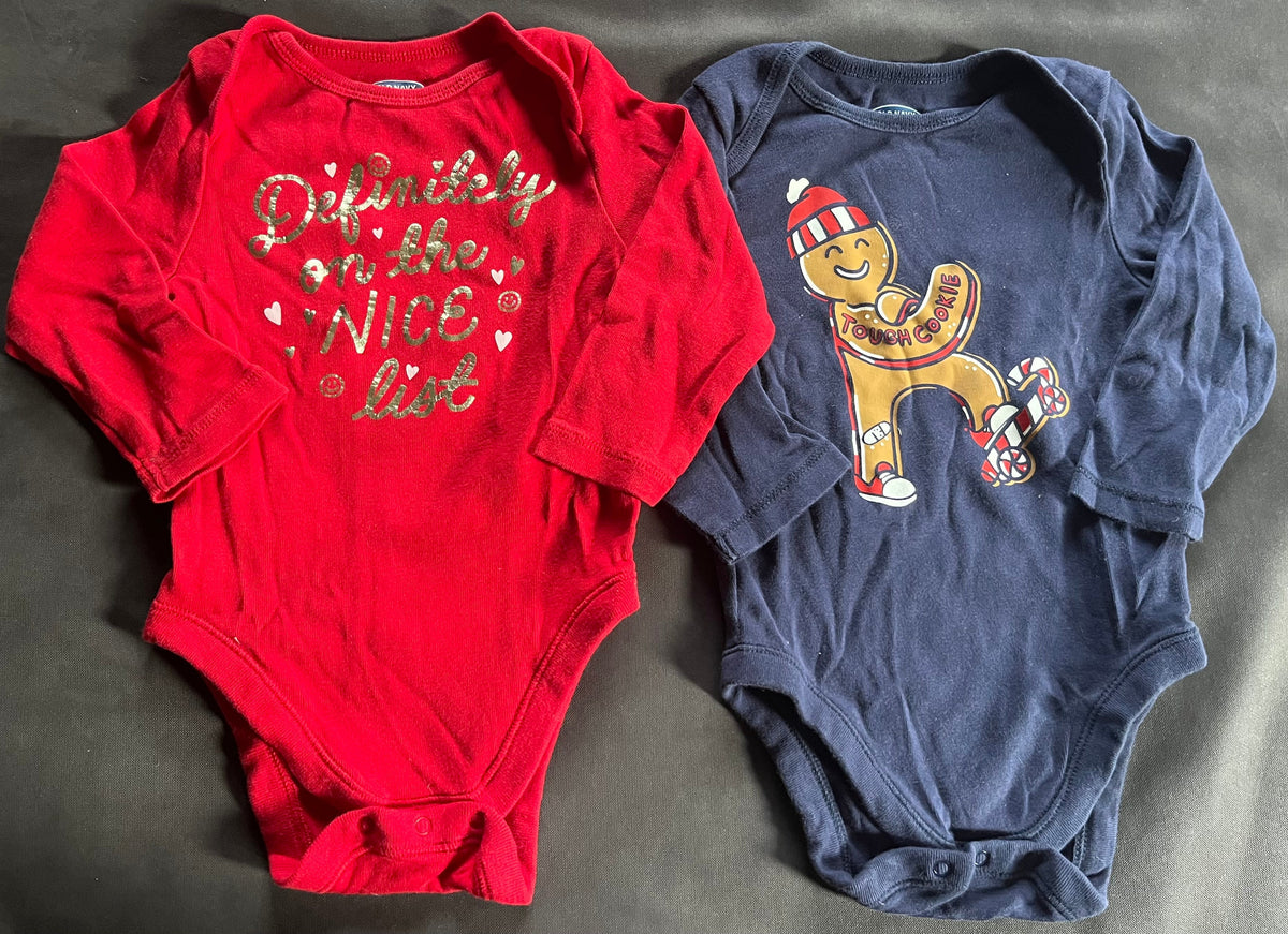 Seller #13 Old Navy gender neutral 6-12 months Christmas onesies