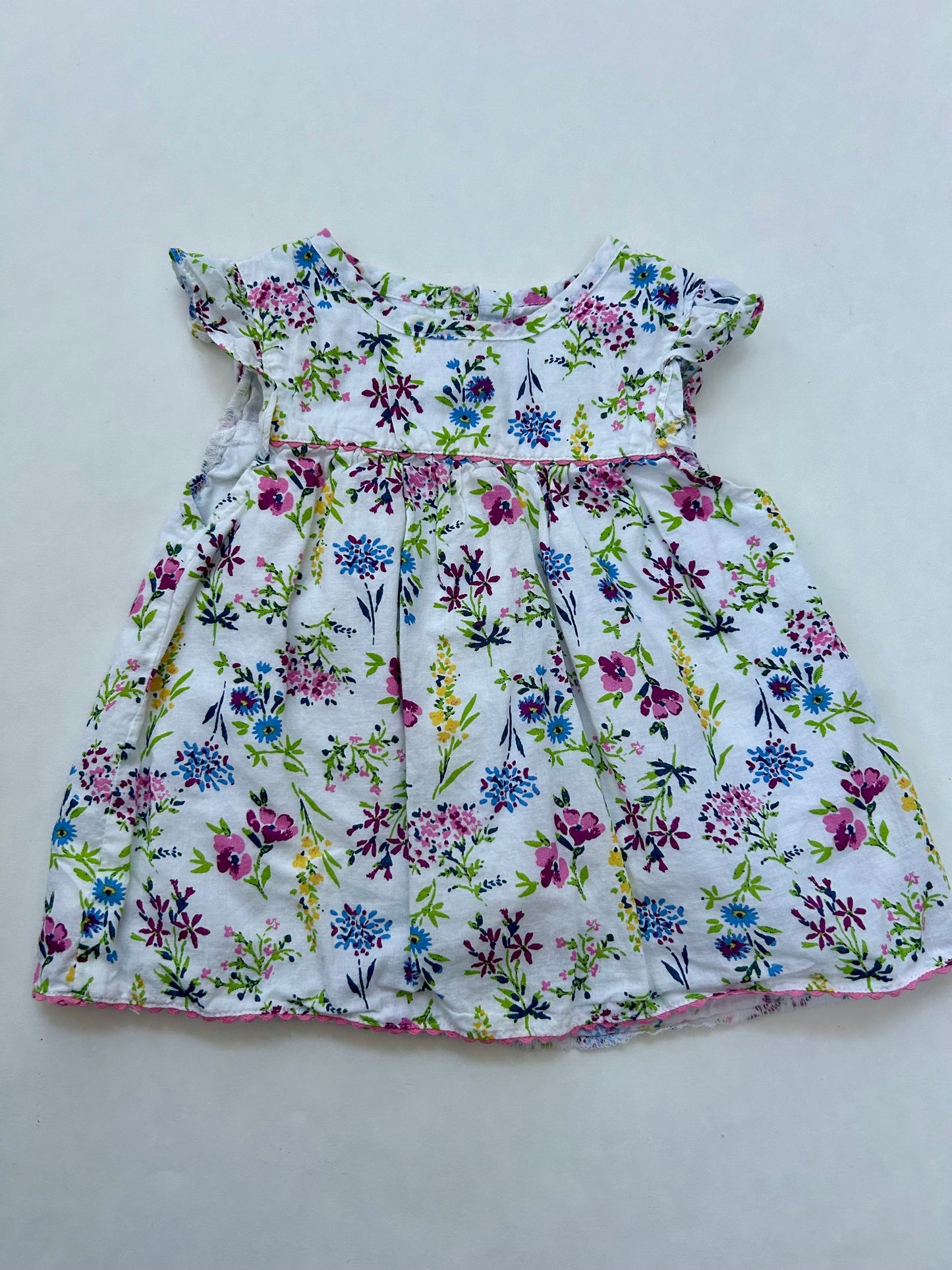 45242 Girls 12-18 month JoJo Maman Bebe floral tunic shirt