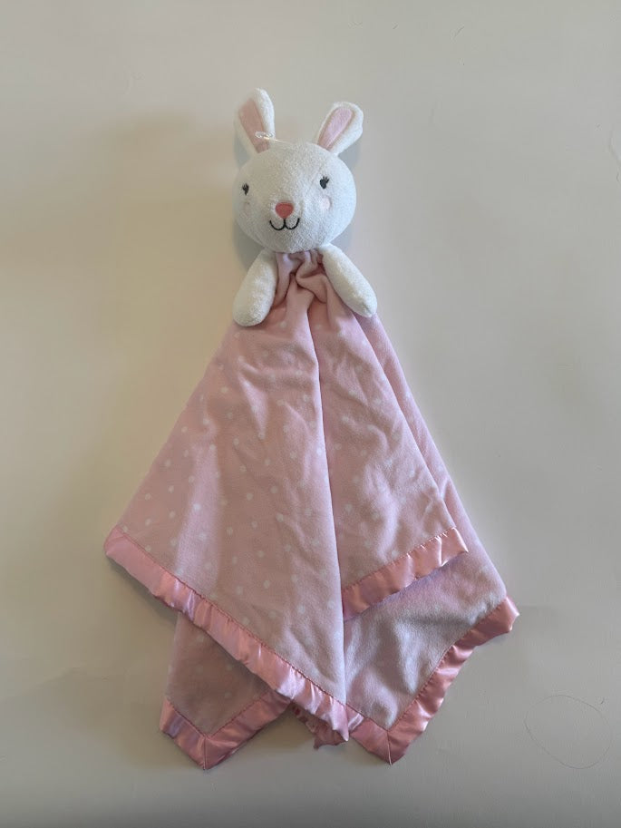 #78 REDUCED Rabbit Pink Polka Dot Plush Blanket