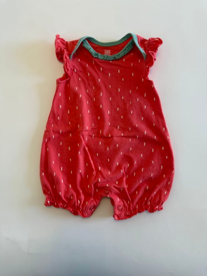 #78 REDUCED Carter's Strawberry Romper Girls 3M