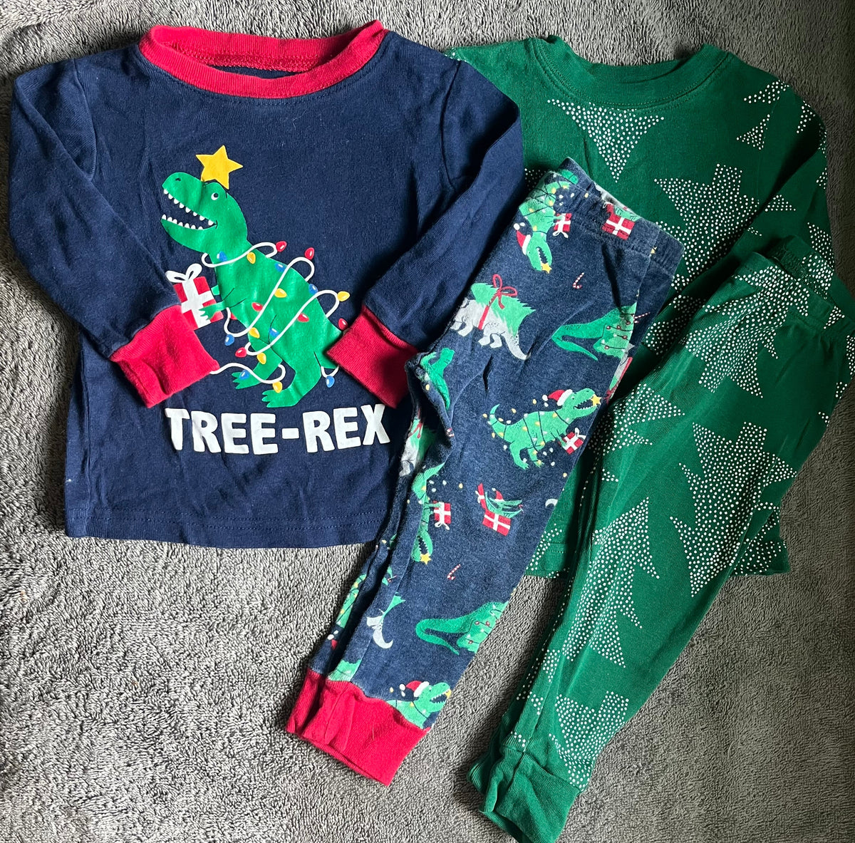 Seller #13 Carter’s boys 12 months Christmas pajamas bundle