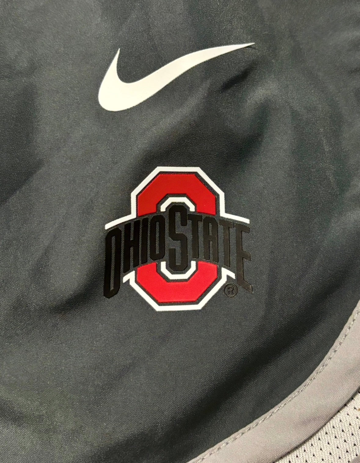#132 - Nike: Women's Dri-Fit Grey/White Ohio State Shorts, Size S