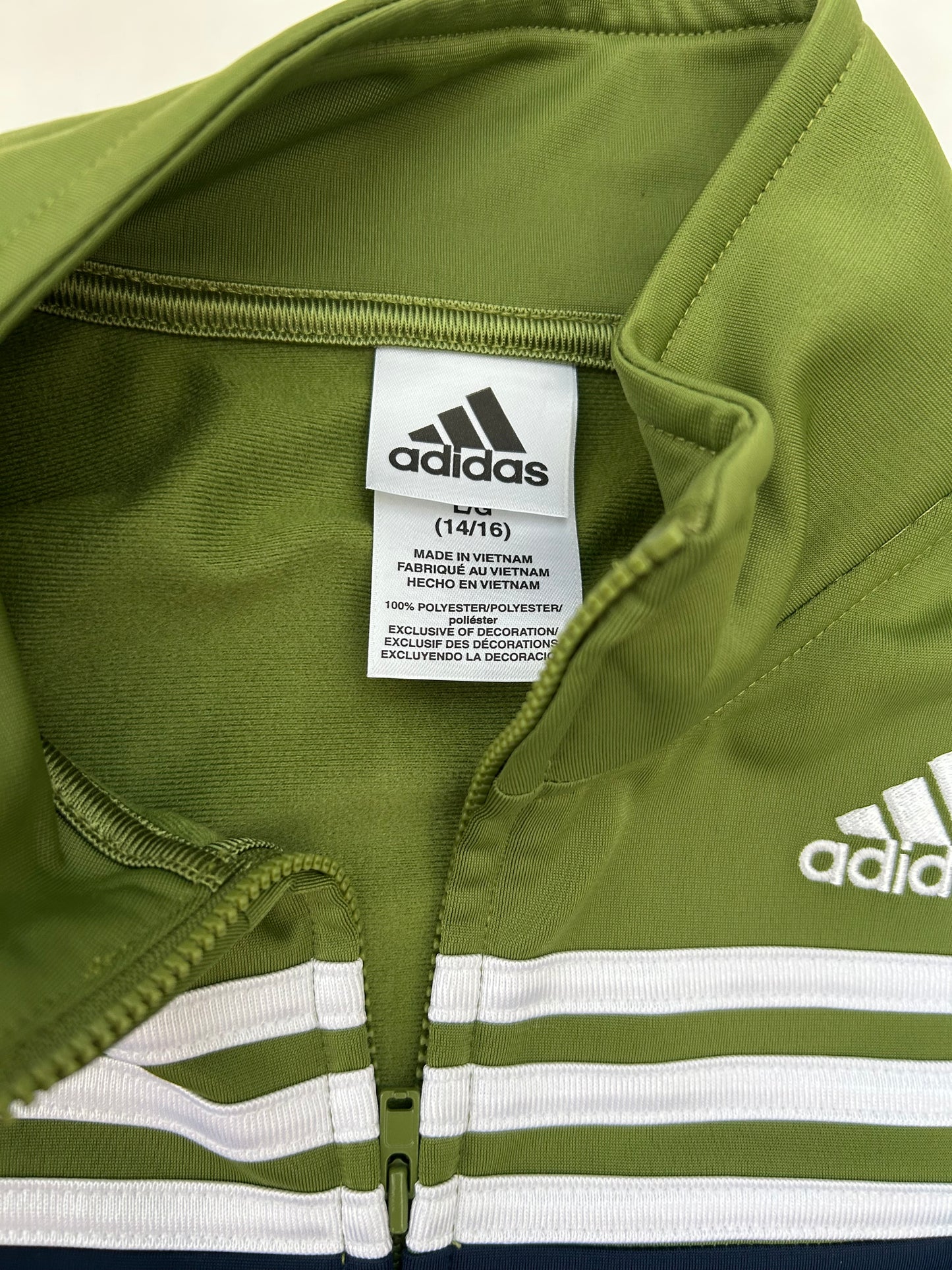 #6 Boys size 14-16 Adidas full zip thin jacket