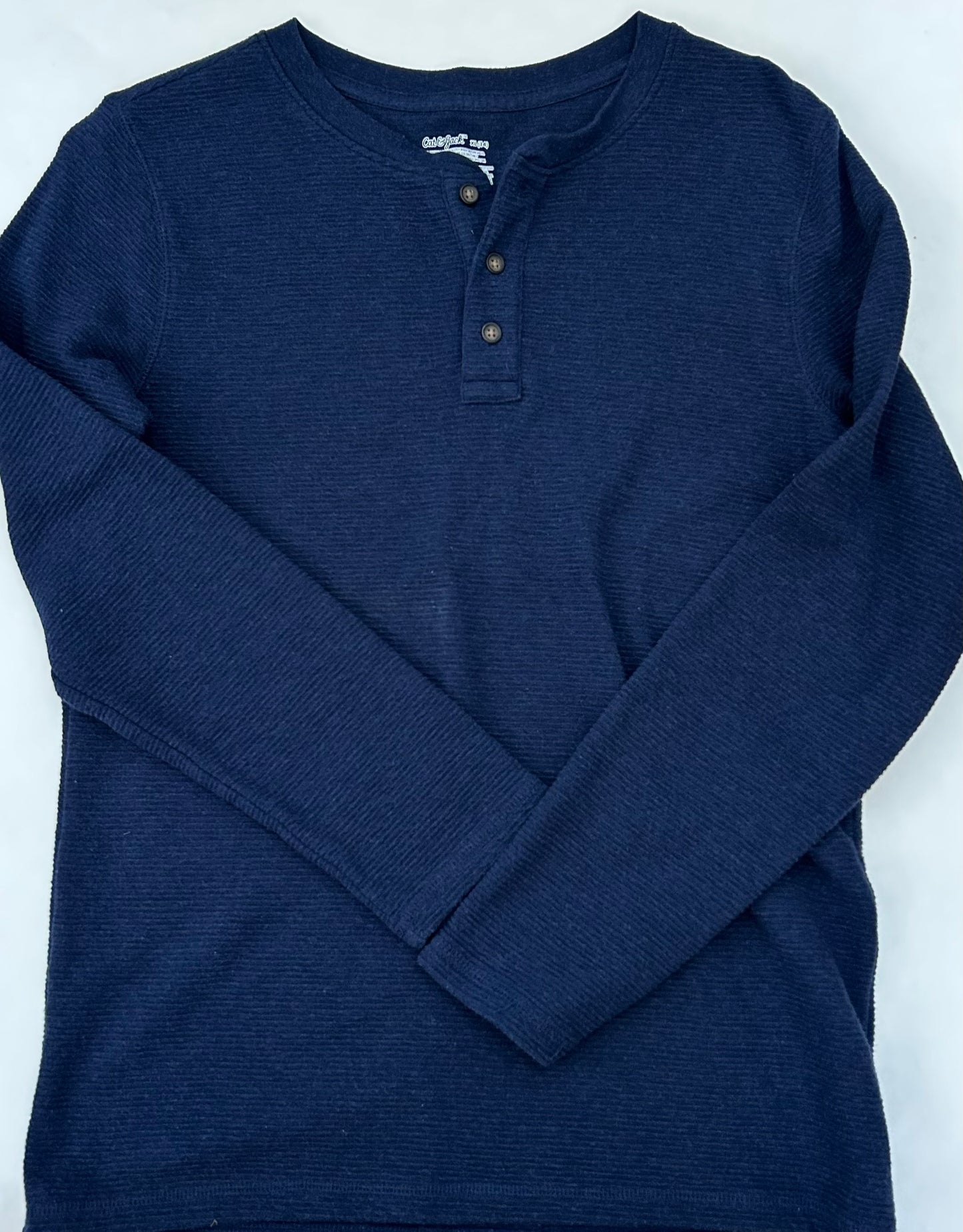 #6 Boys size XL 14 Cat & Jack navy long sleeve