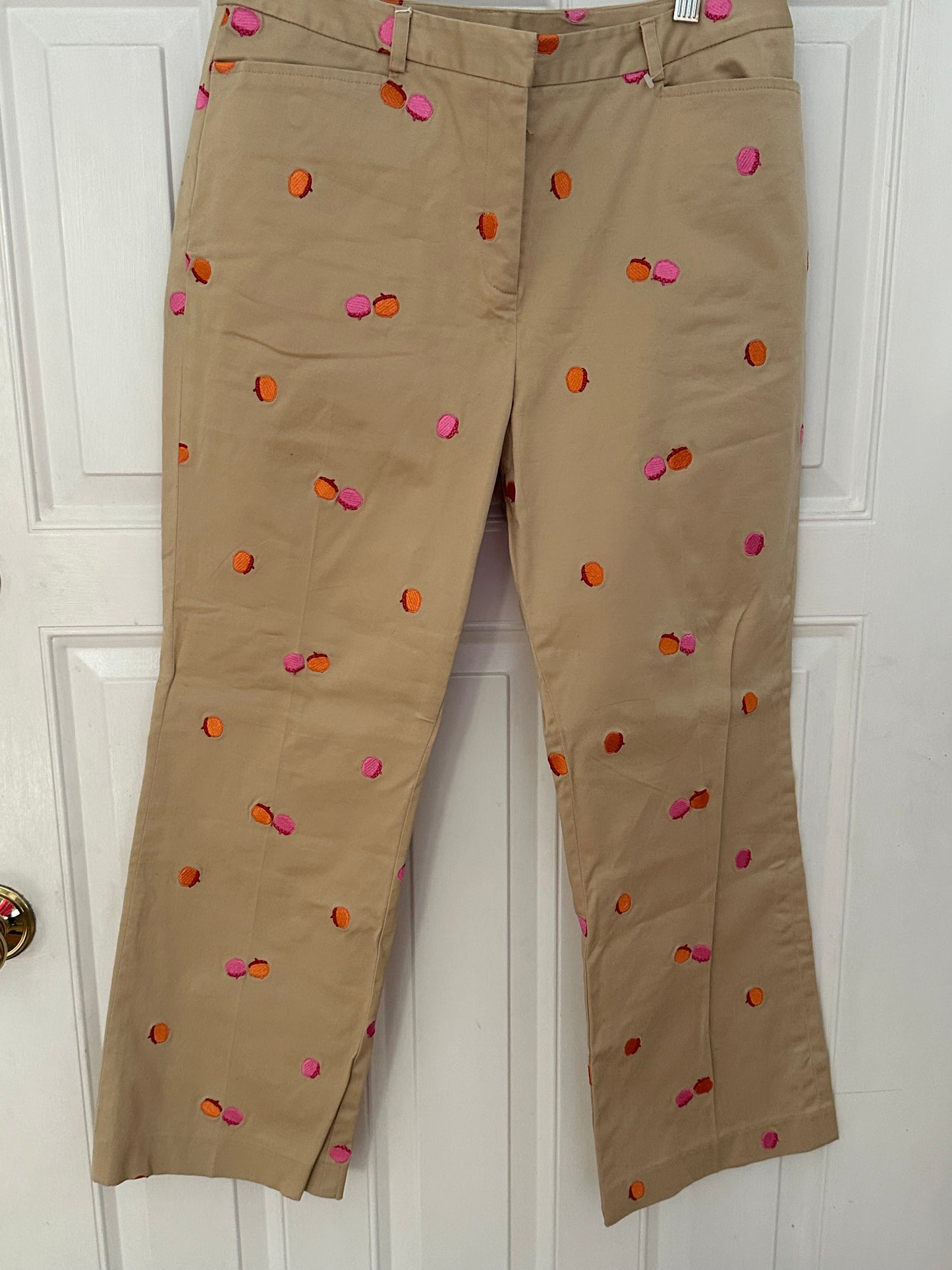 #133 Lilly Pulitzer Sz 8 Acorn Khaki Pants Cropped