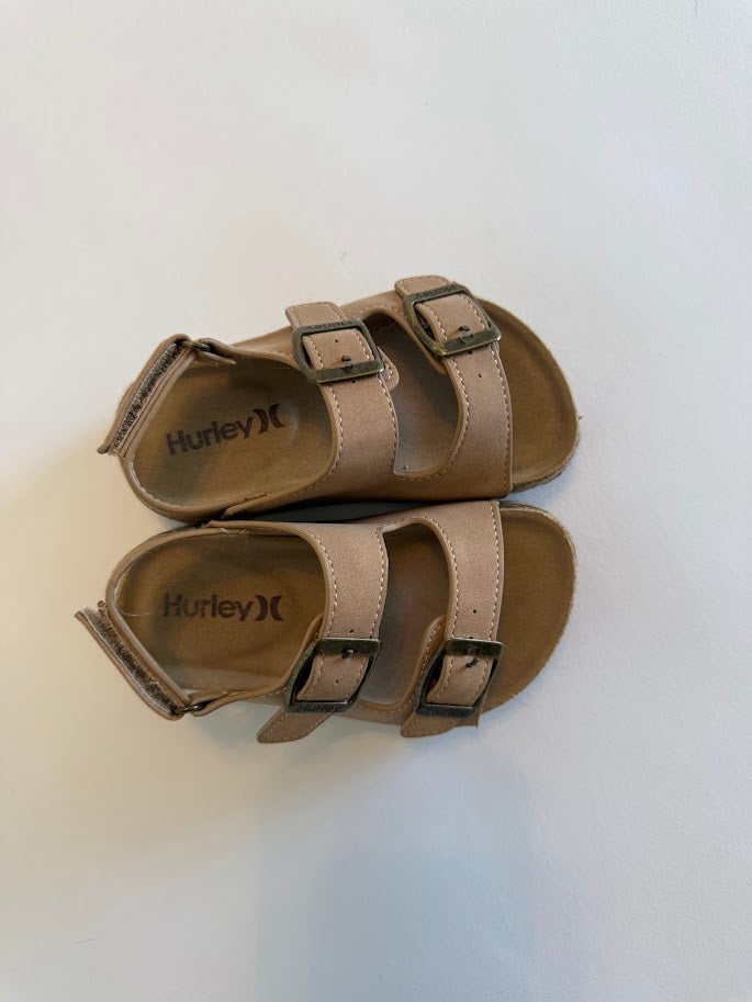 #78 REDUCED Hurley Brown Sandals Boys Size 6