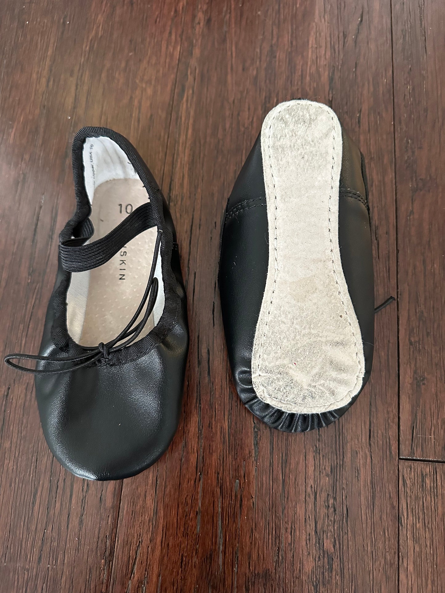 Black Danskin Ballet Shoes, EUC, Girls Size 10