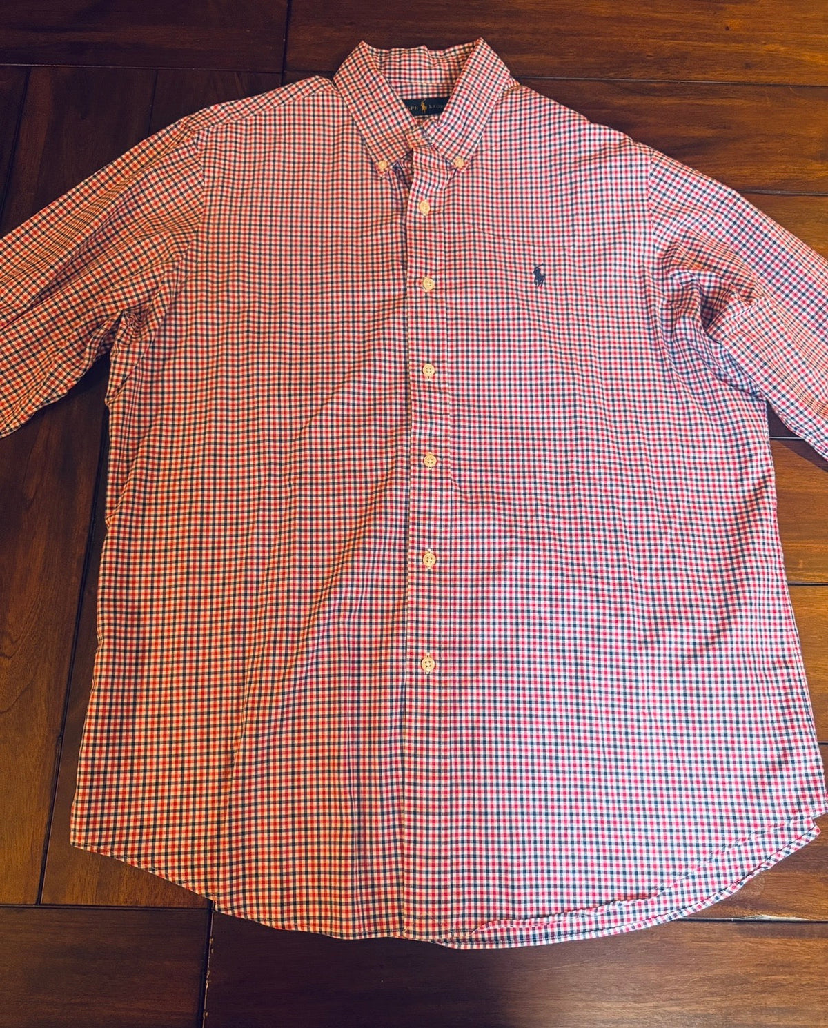 #51 Polo Ralph Lauren Men’s L Red/Blue Checkered Button Down Shirt