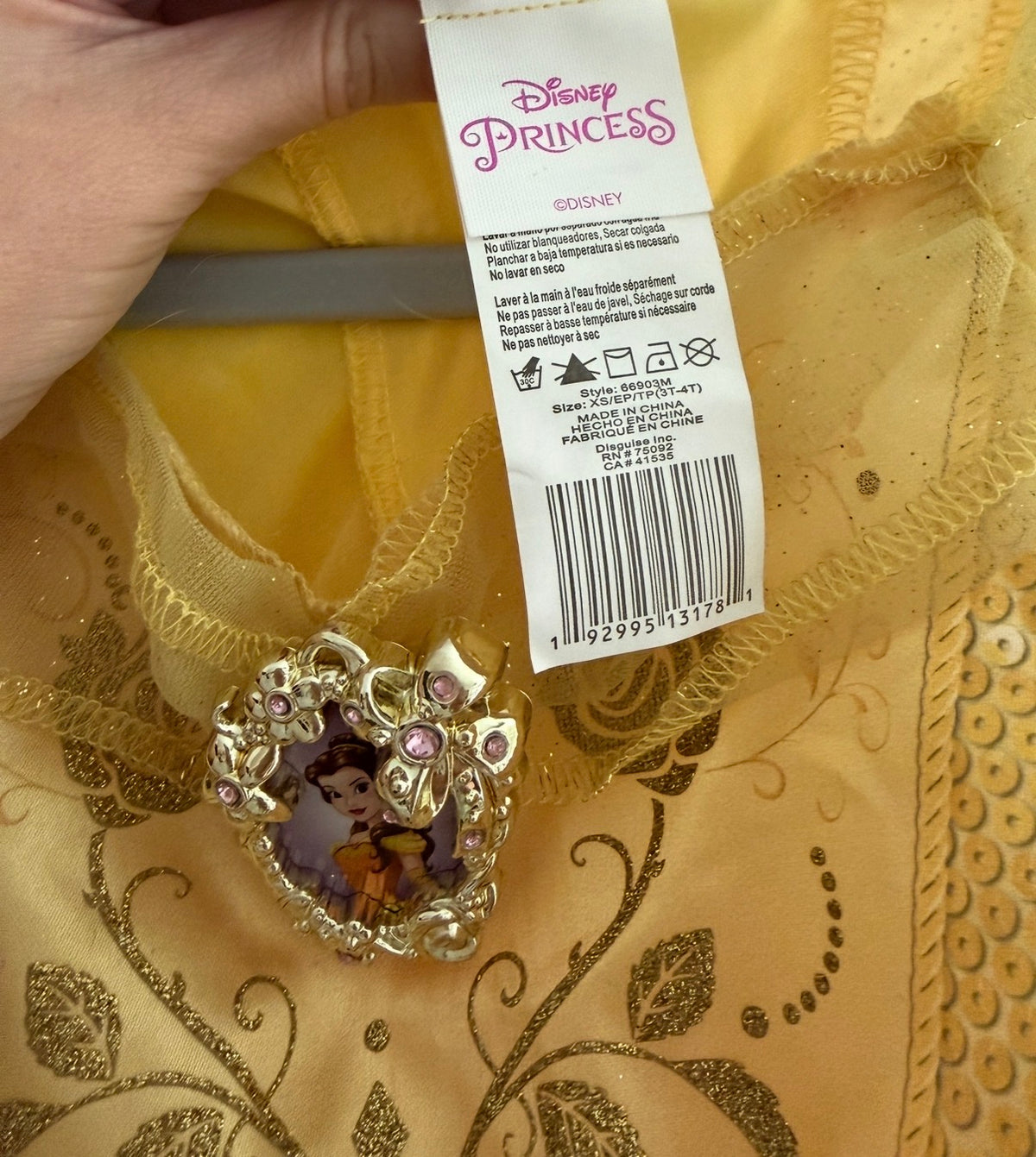 #9 Girls XS (3T-4T) Disney Princess Belle Costume