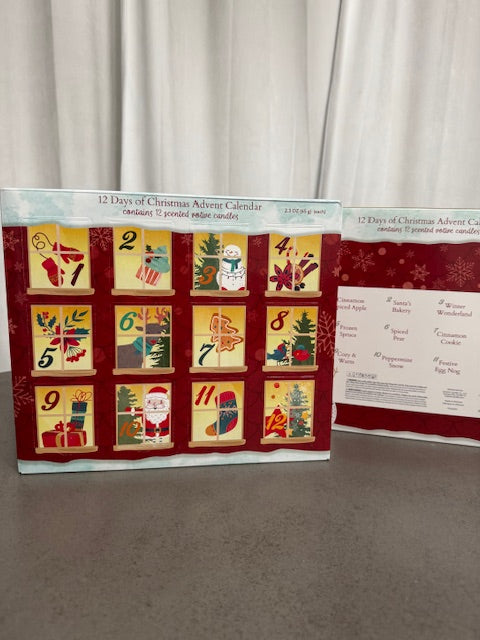 #222 12 Days of Christmas Holiday Candle Advent Calendar (NIB)