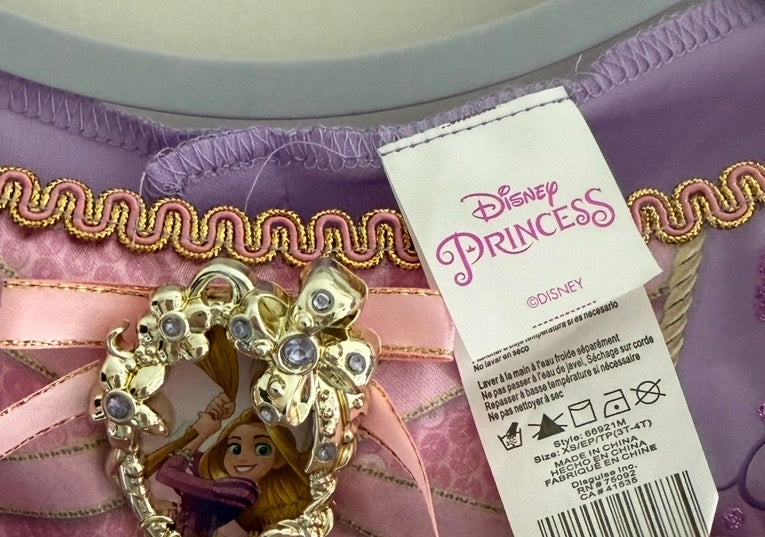 #9 Girls XS (3T-4T) Disney Princess Rapunzel Costume