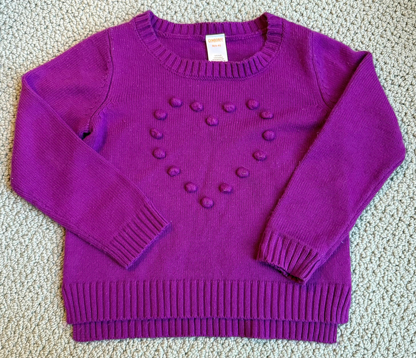 Seller 8 - girls Gymboree size S (5-6) purple sweater