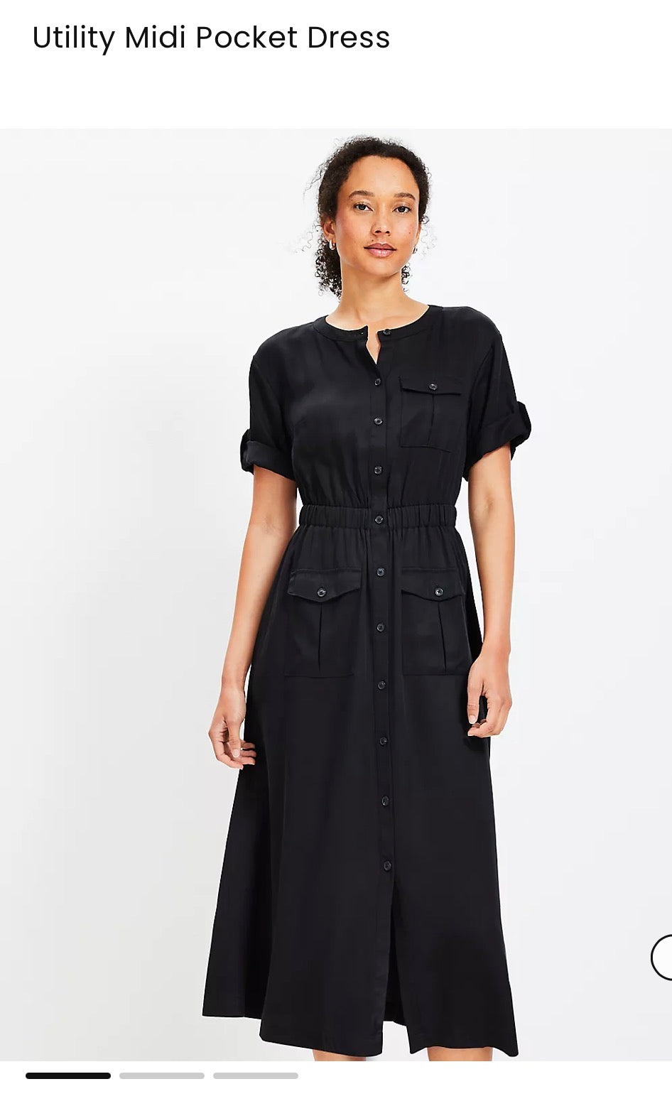 #10 | Women’s size 14 Loft Utility Midi Pocket Dress