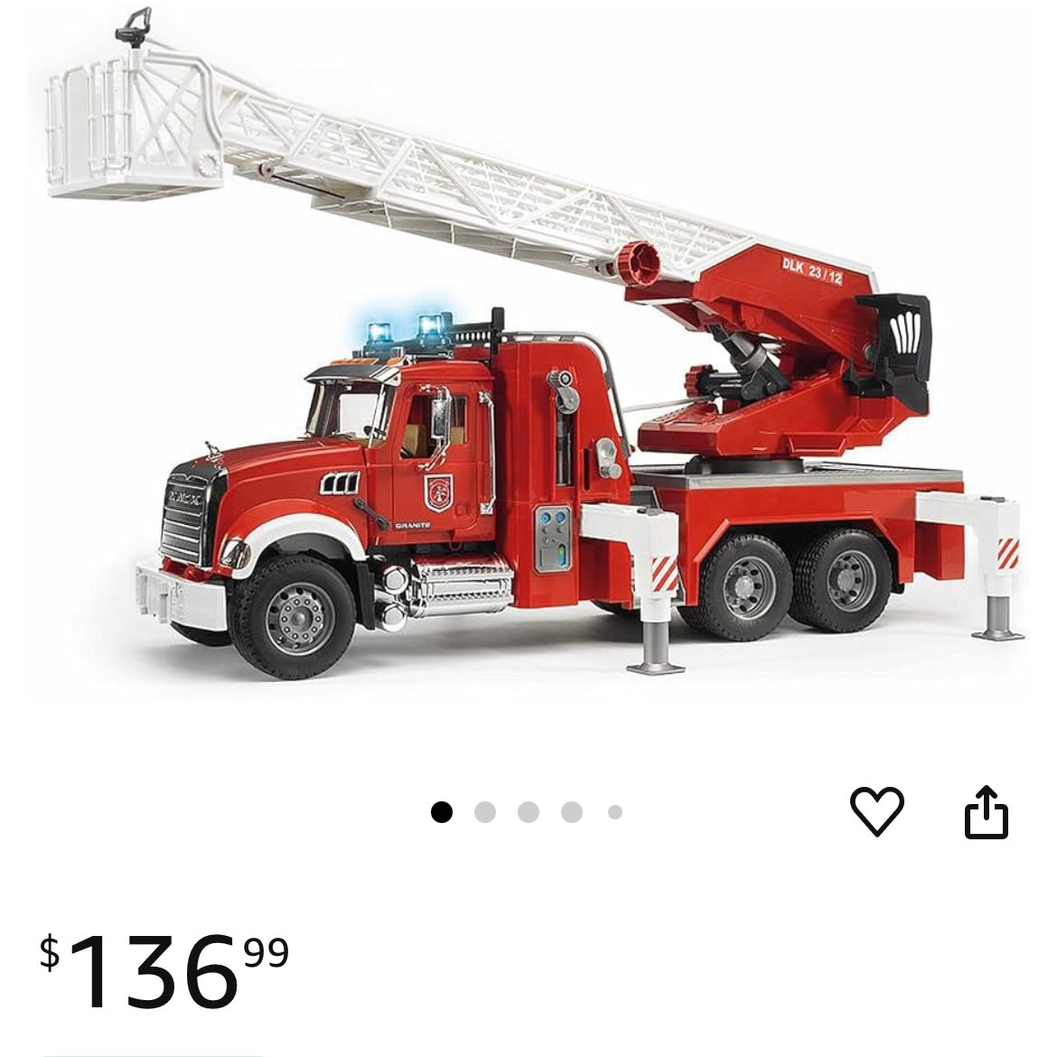#1 Bruder Mack Fire Truck NEW REDUCED