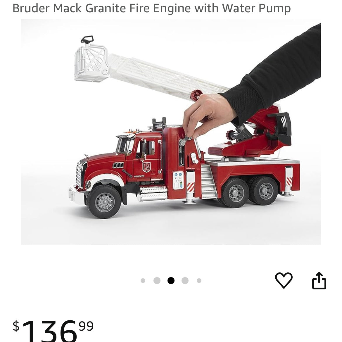 #1 Bruder Mack Fire Truck NEW REDUCED