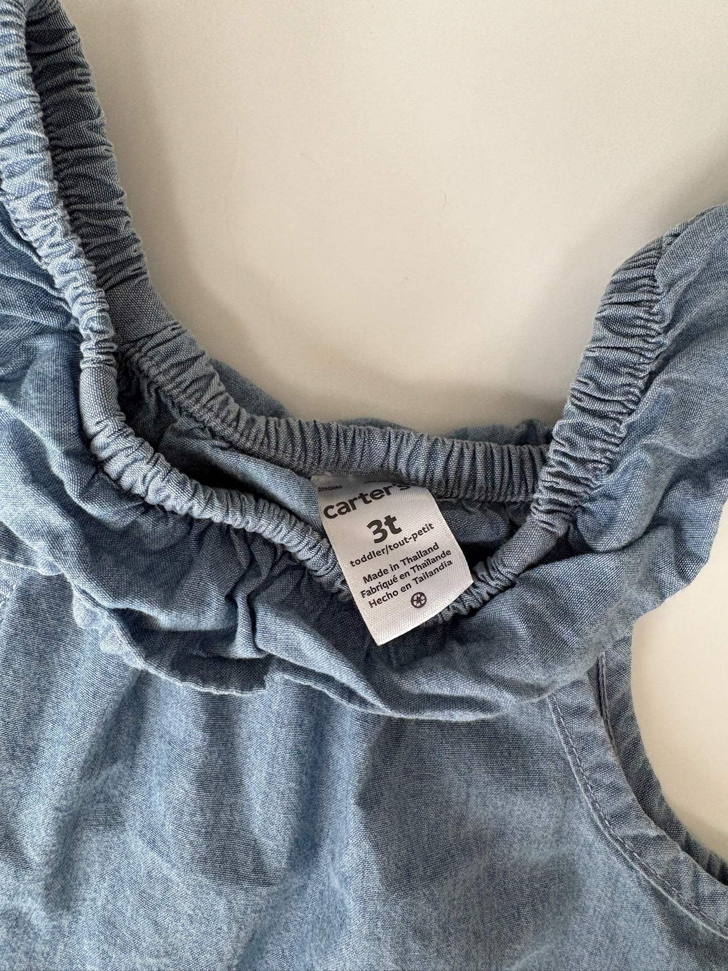 Seller #105 - 3T Girls Jean Carter's Ruffle Tank GUC