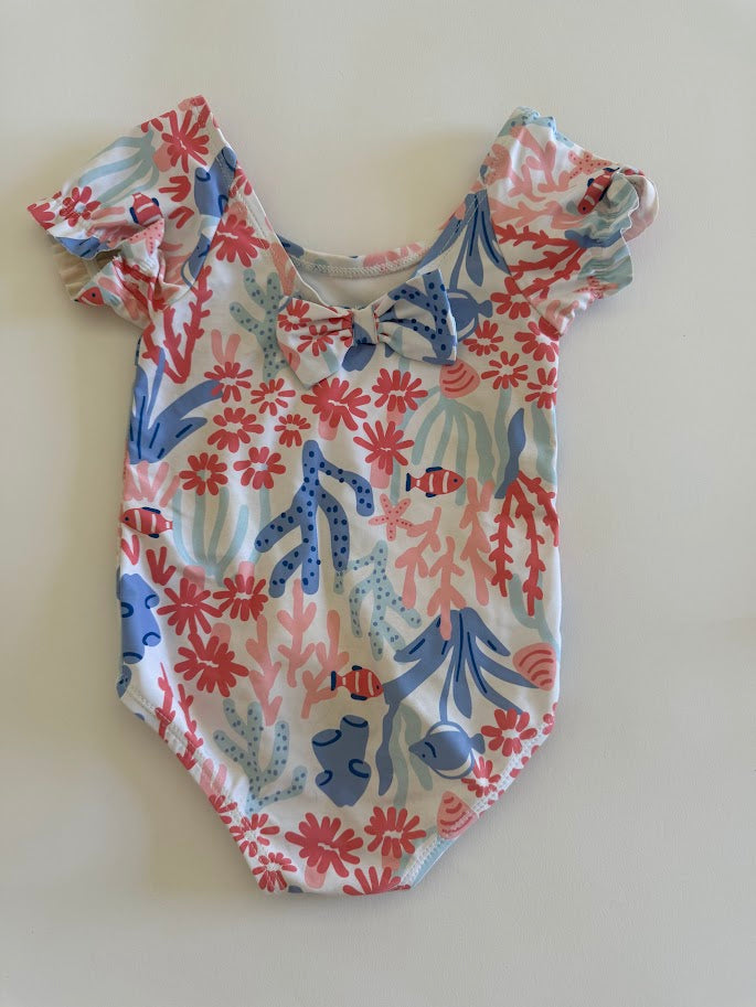 #78 REDUCED Carter's Short Sleeve Swim Suit Girls Size 9M