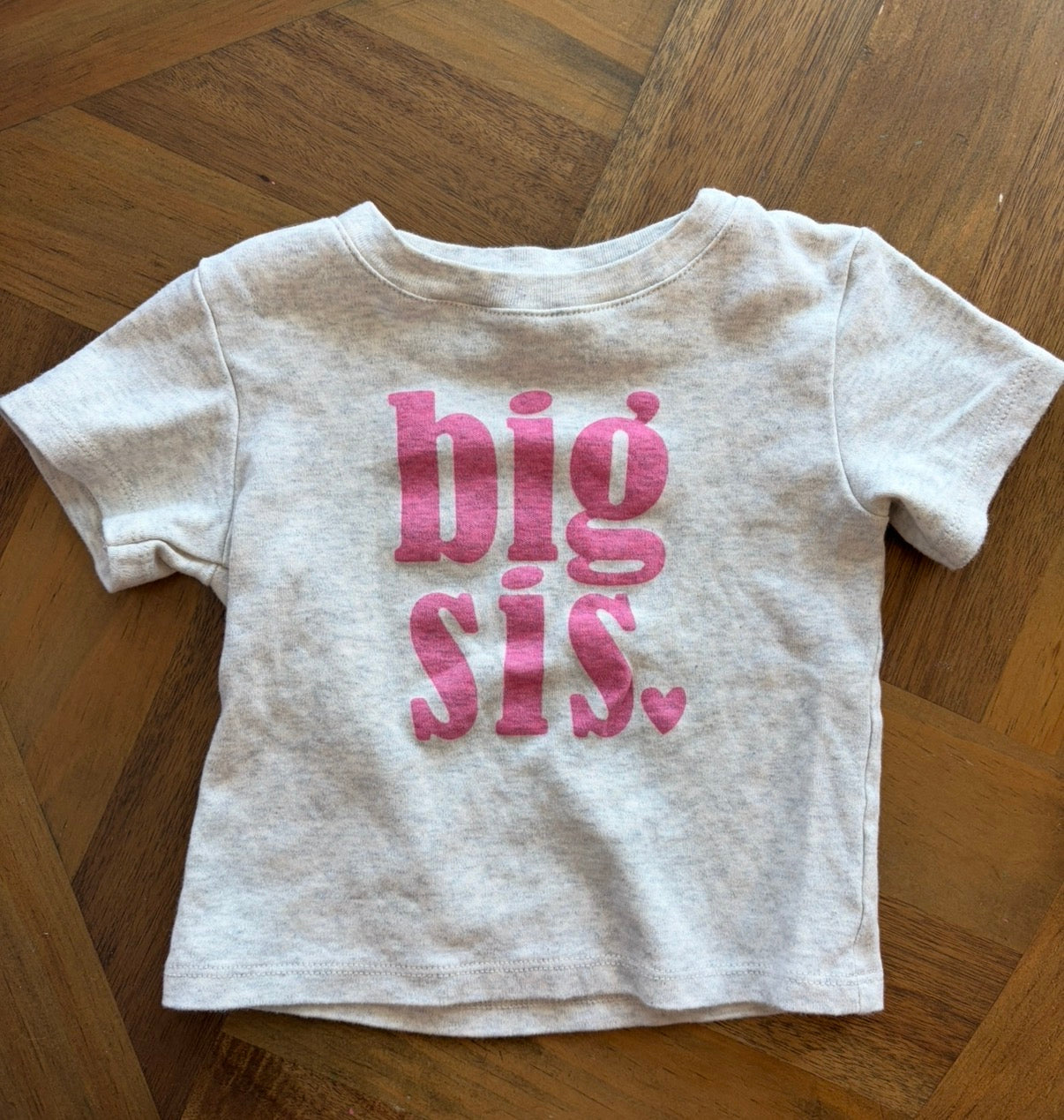Seller 22 big sister t shirt 2t gray