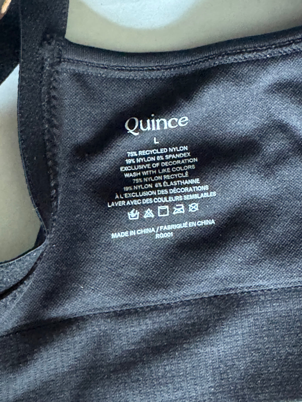 #129 NWT Quince Black Seamless Nursing Bra L