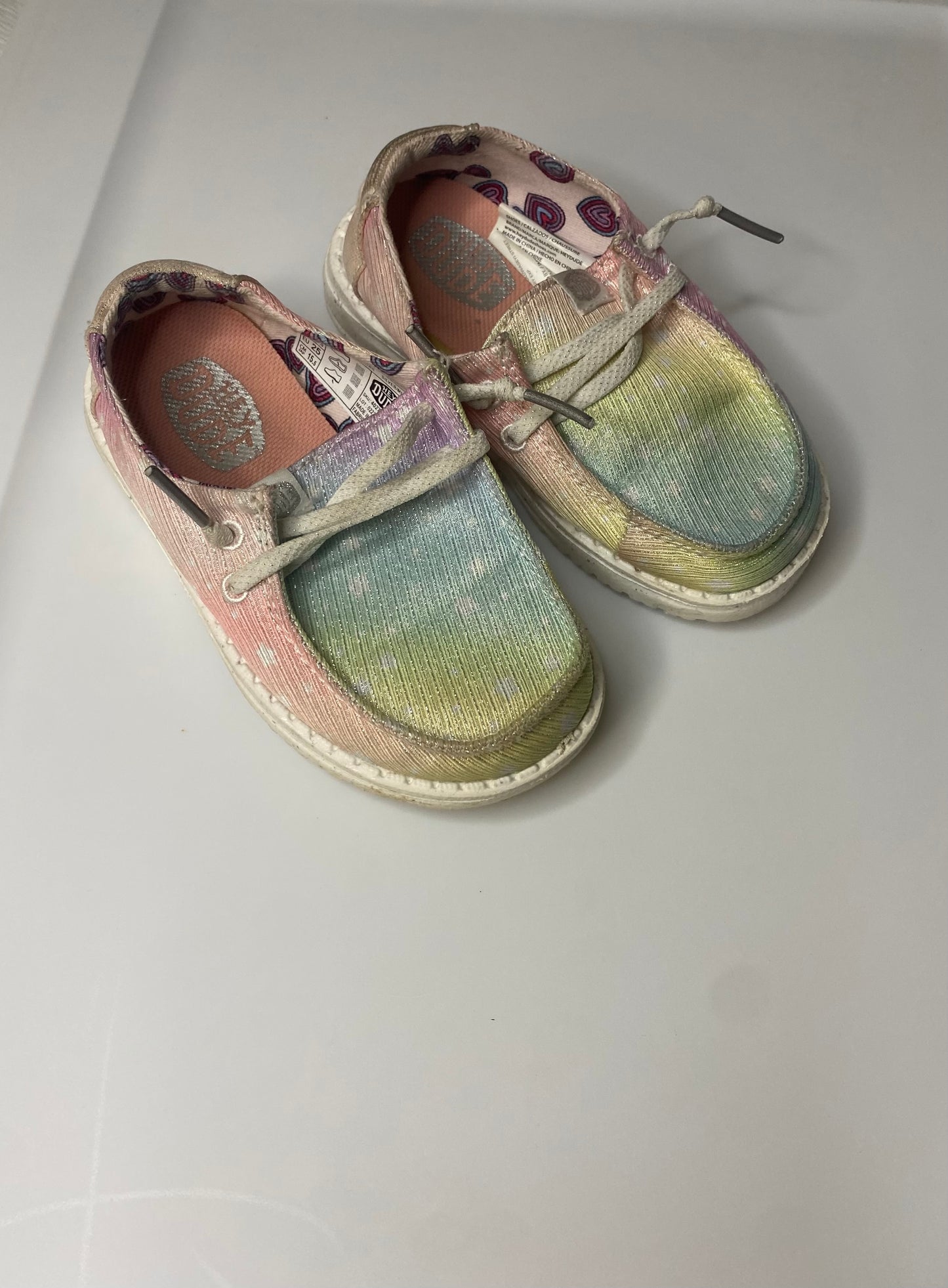 Seller #66 Girls Rainbow Hey Dude Size 8C