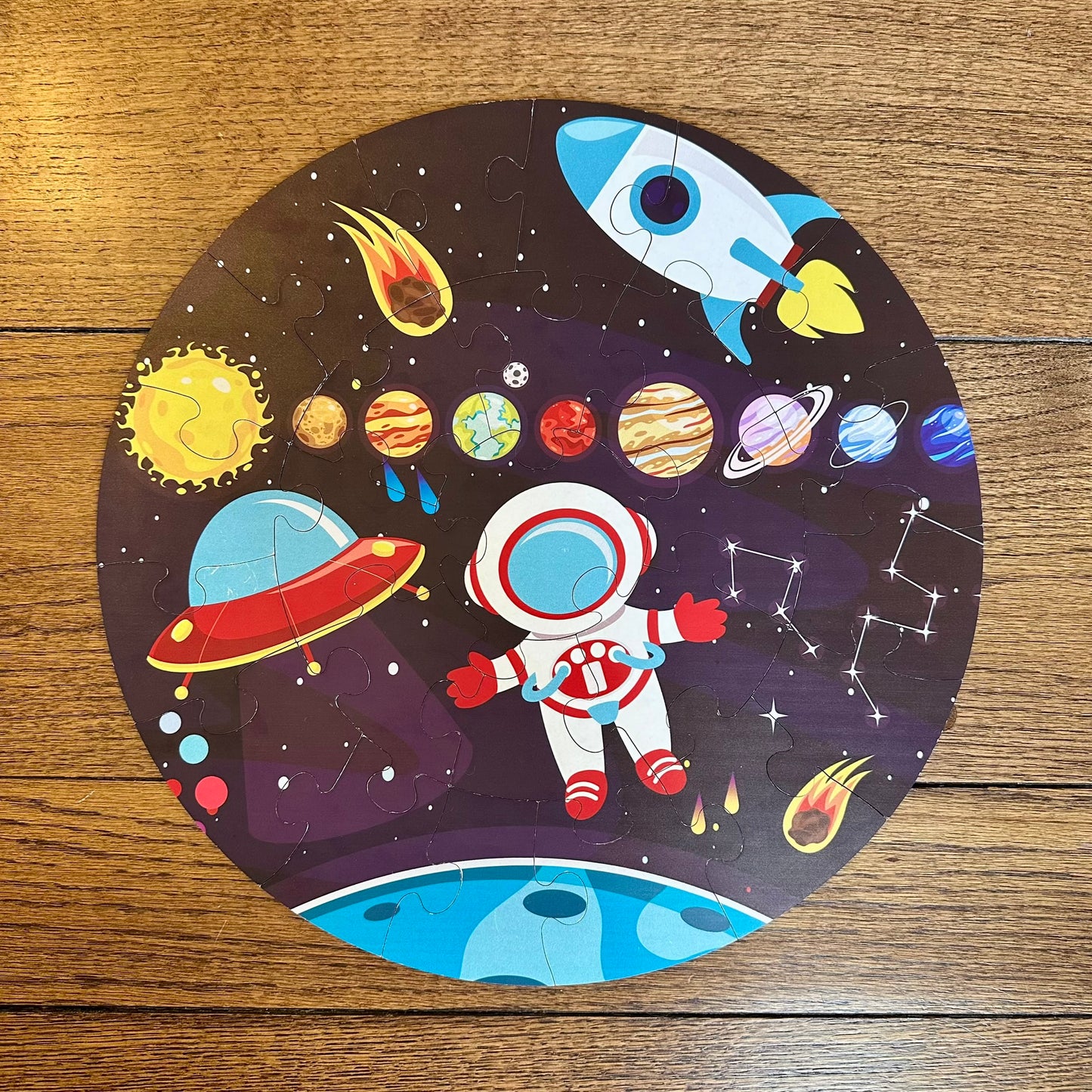 #95 Round Wooden Space Puzzle