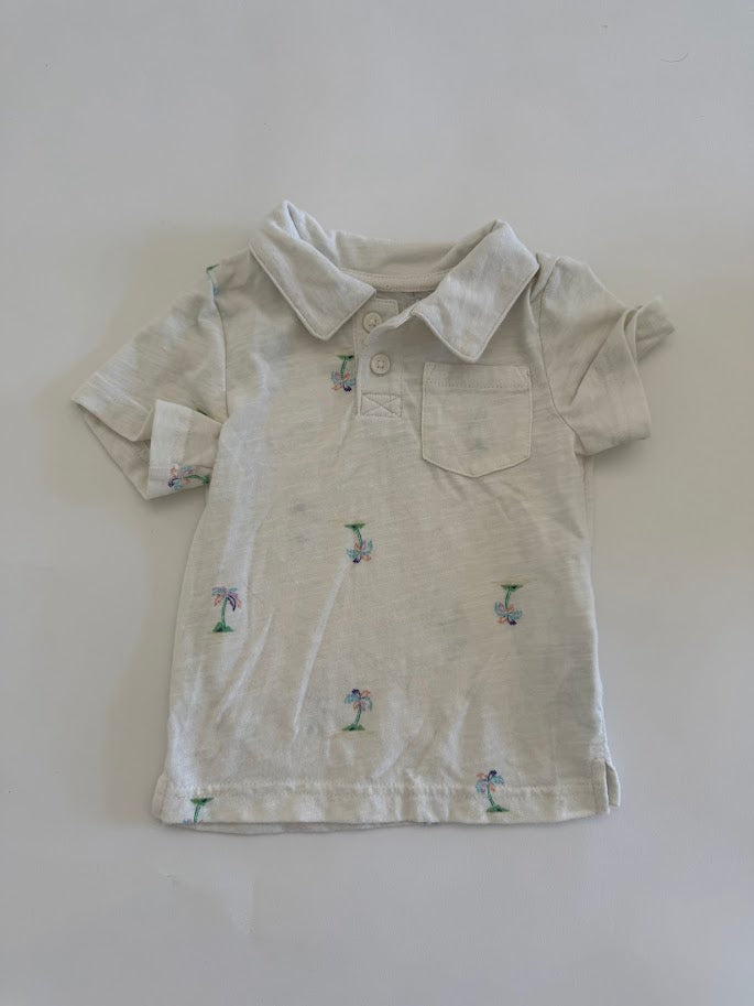 #78 REDUCED Cat & Jack Palm Tree Polo Boys 12M