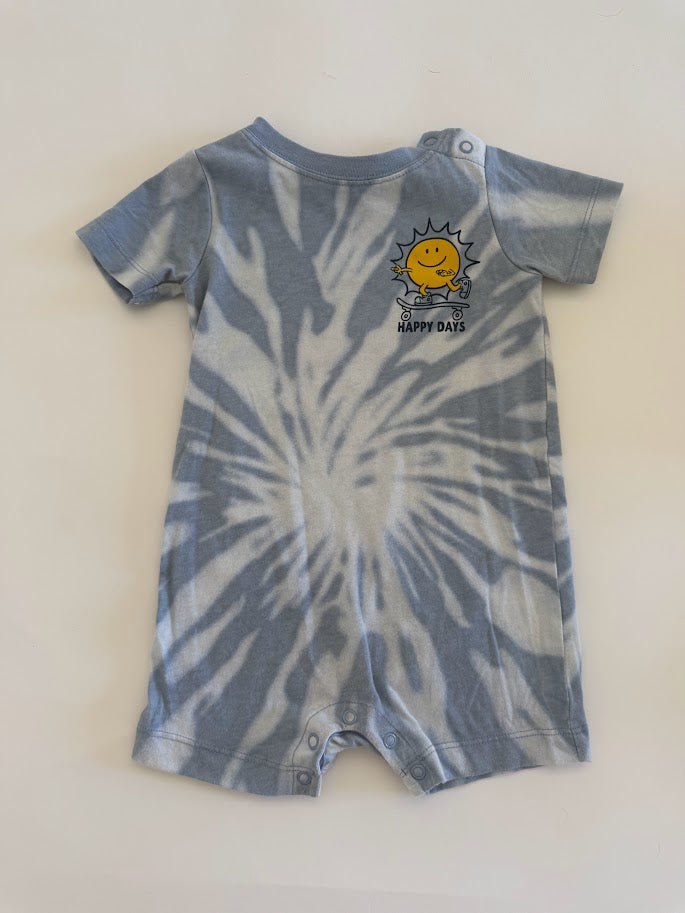 #78 REDUCED Garanimals Happy Days Tie Dye Romper Boys 12M