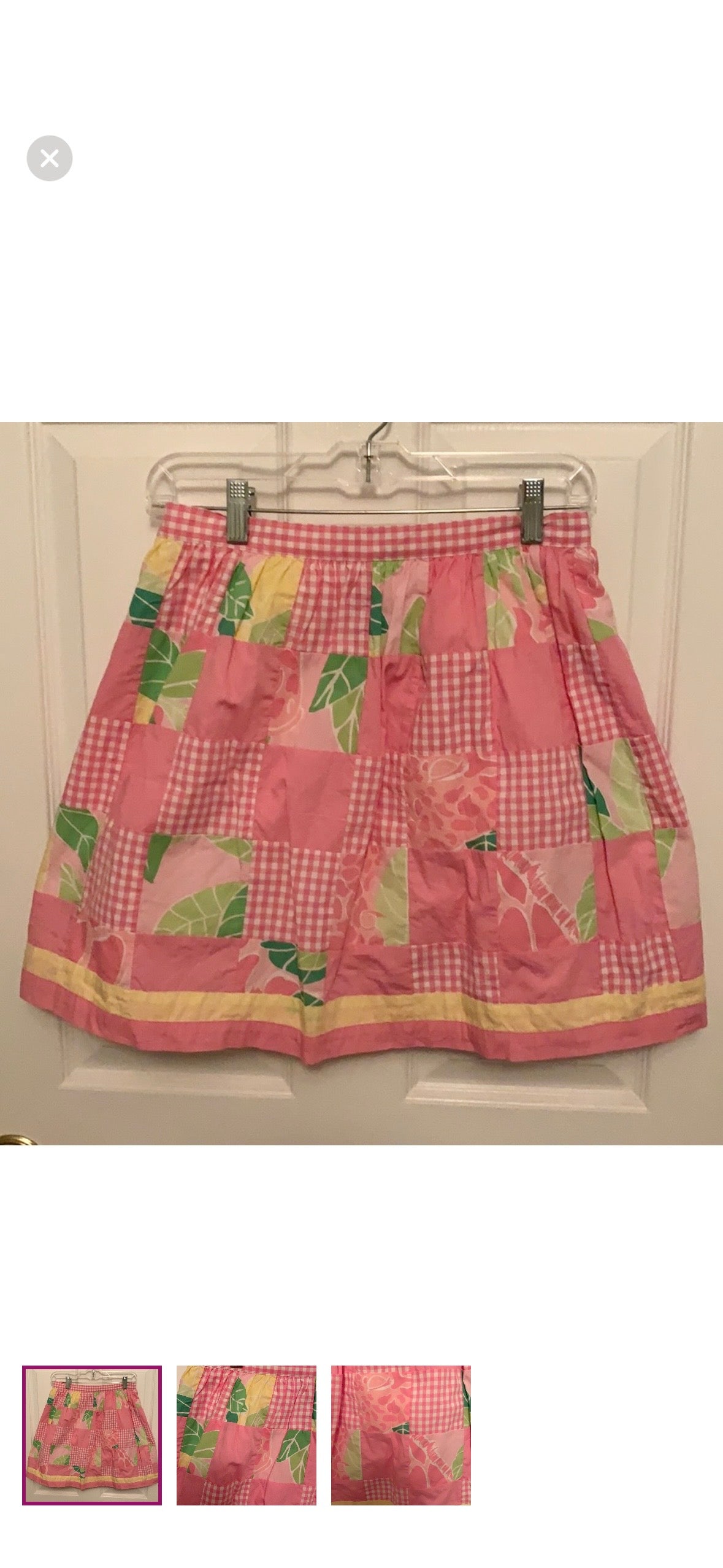 #130 Lilly Pulitzer Girls Sz 16 Plaid Skirt