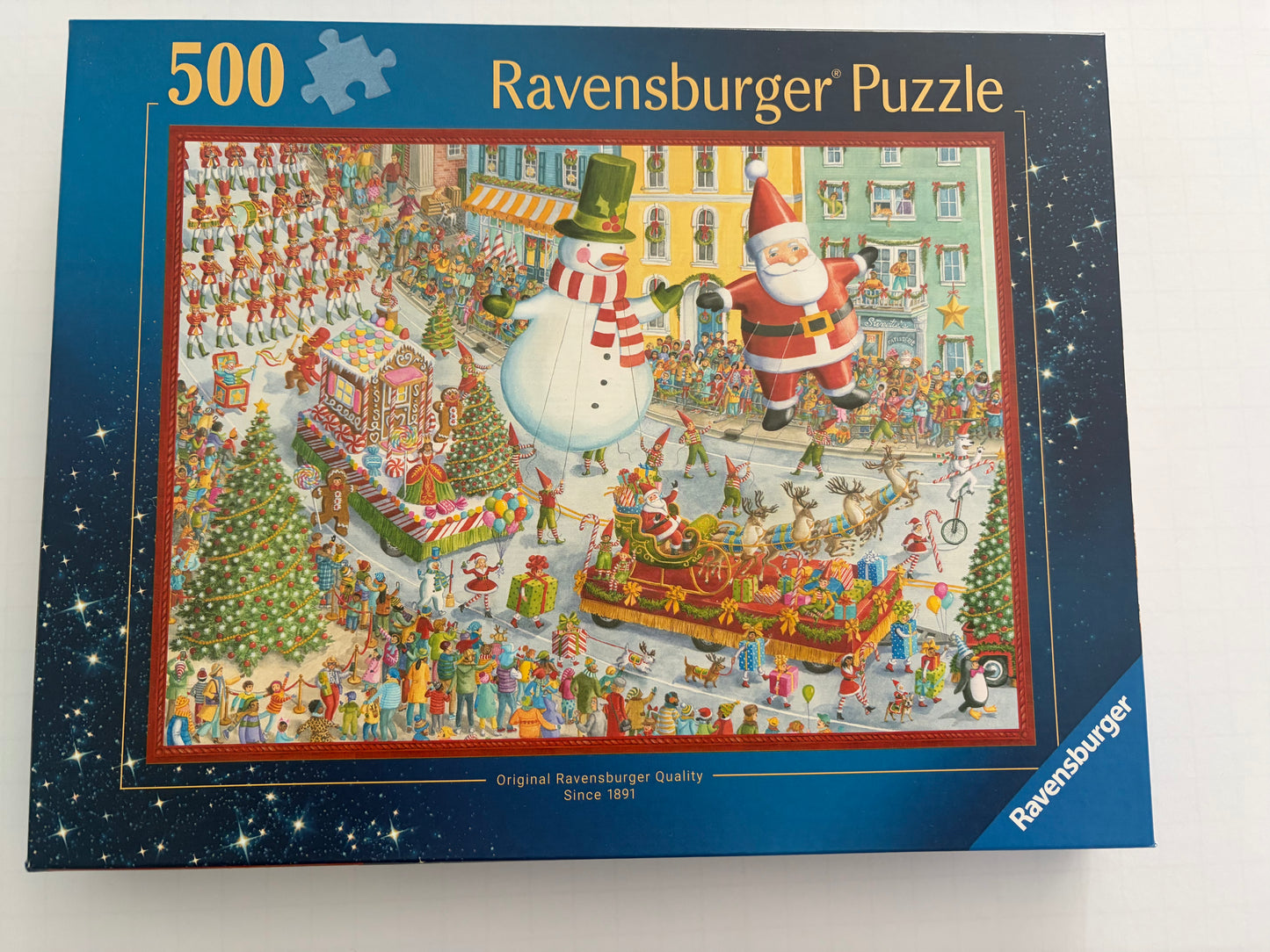 Seller #91 500pc Ravensburger Puzzle "Here Comes Christmas" EUC