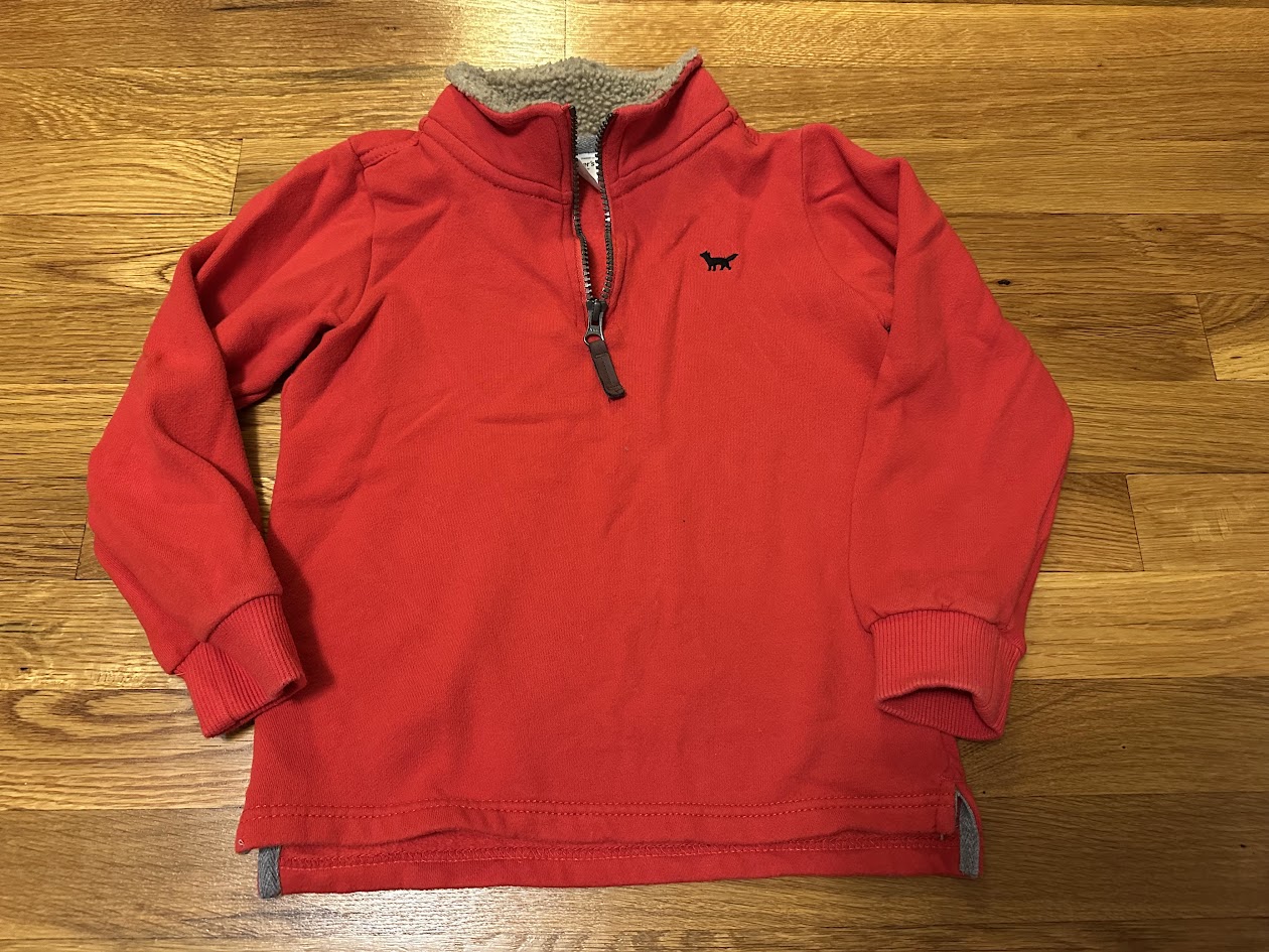 Seller #82 Carter's kid size 6 boys red pullover