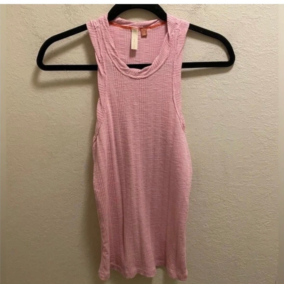 #130 Anthropologie Pilcro Sz S Sustainable Sleeveless Pink Ribbed Tank Top