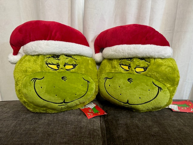 #222 Grinch Plush/ Throw Pillow Set of 2 NWT