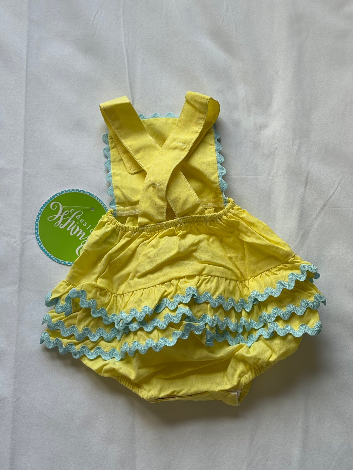 #88 Classic Whimsy NWT Yellow Ruffle Bubble Girls Size 3M