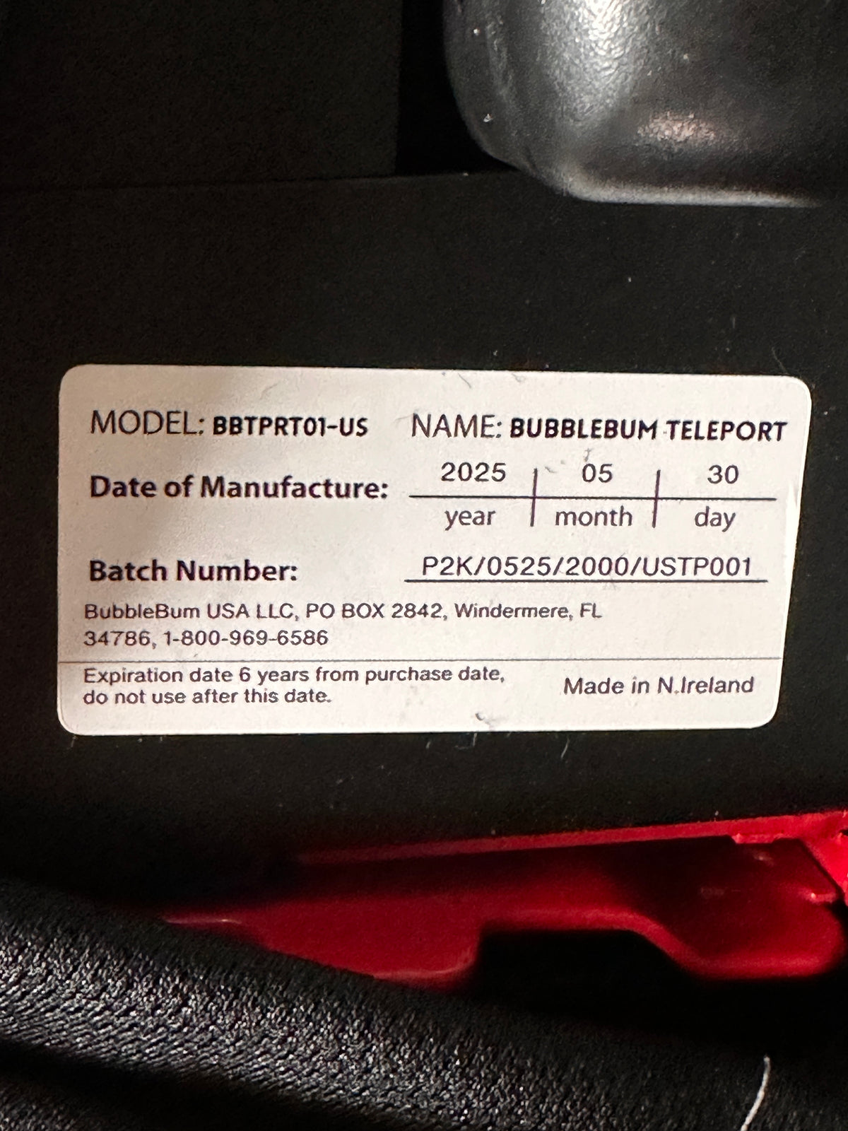 #163 BubbleBum Teleport Travel Booster Seat