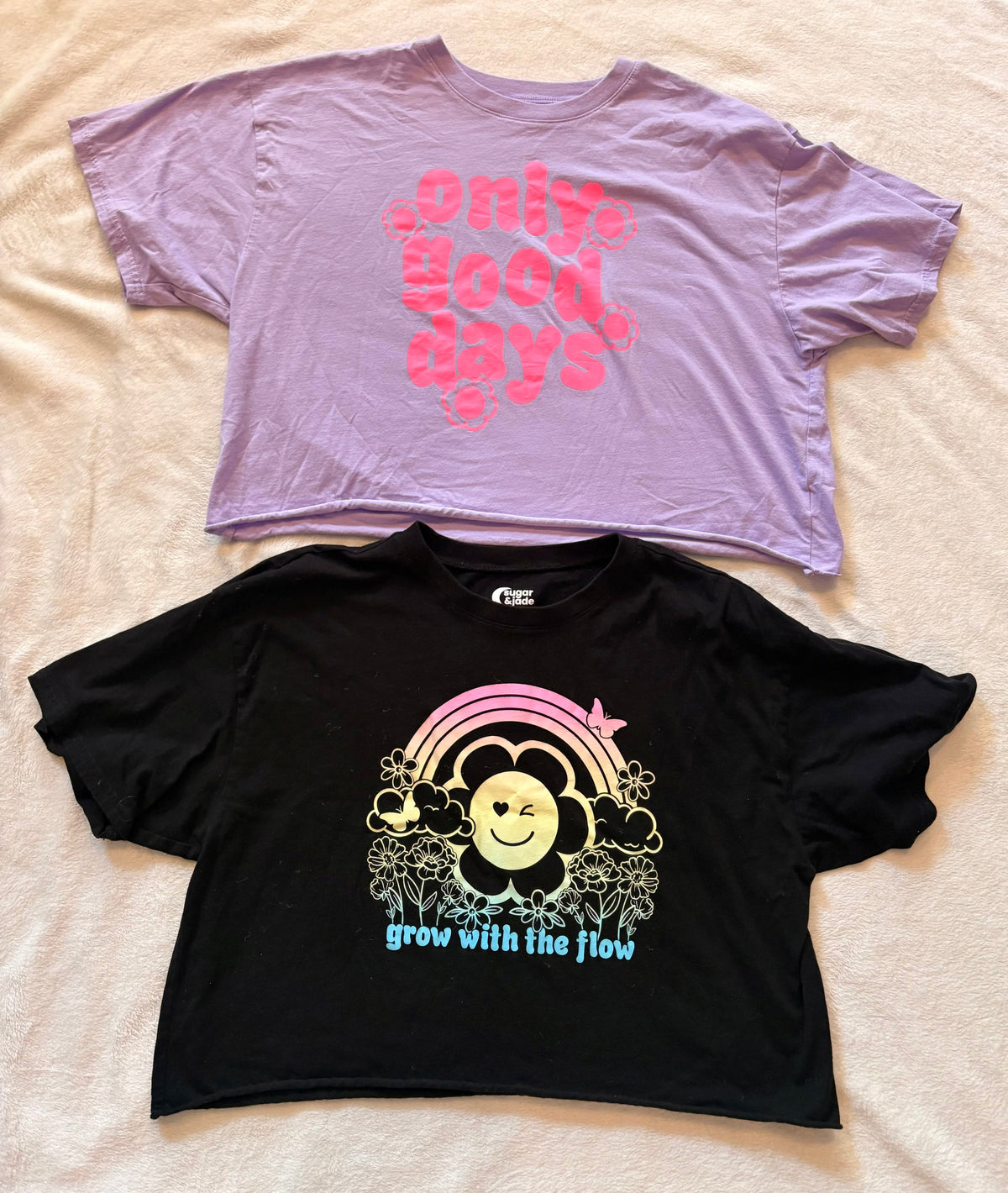 #102 - Sugar & Jade Girls size XL oversized tees x 2