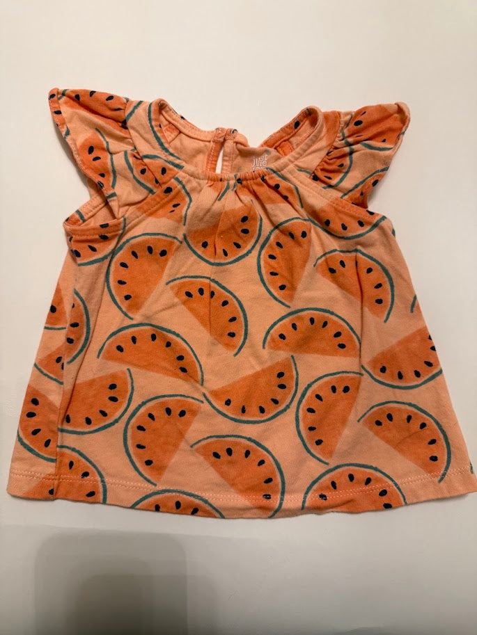 #78 REDUCED Carter's Watermelon Sleeveless Top Girls 6M