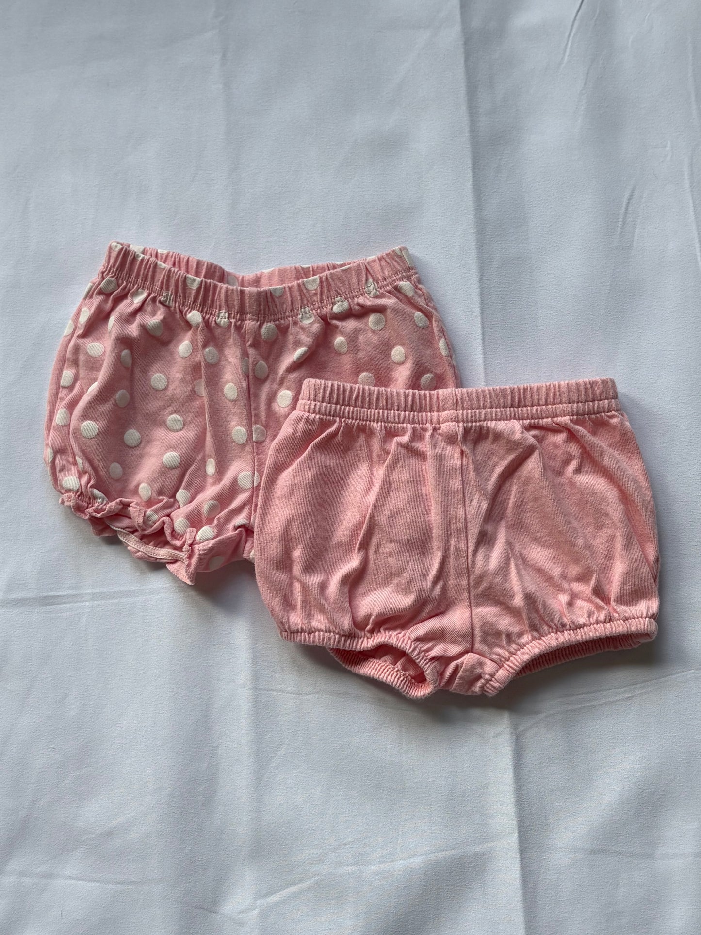 #88 Carters Pink Bloomer Shorts Girls Size 3M