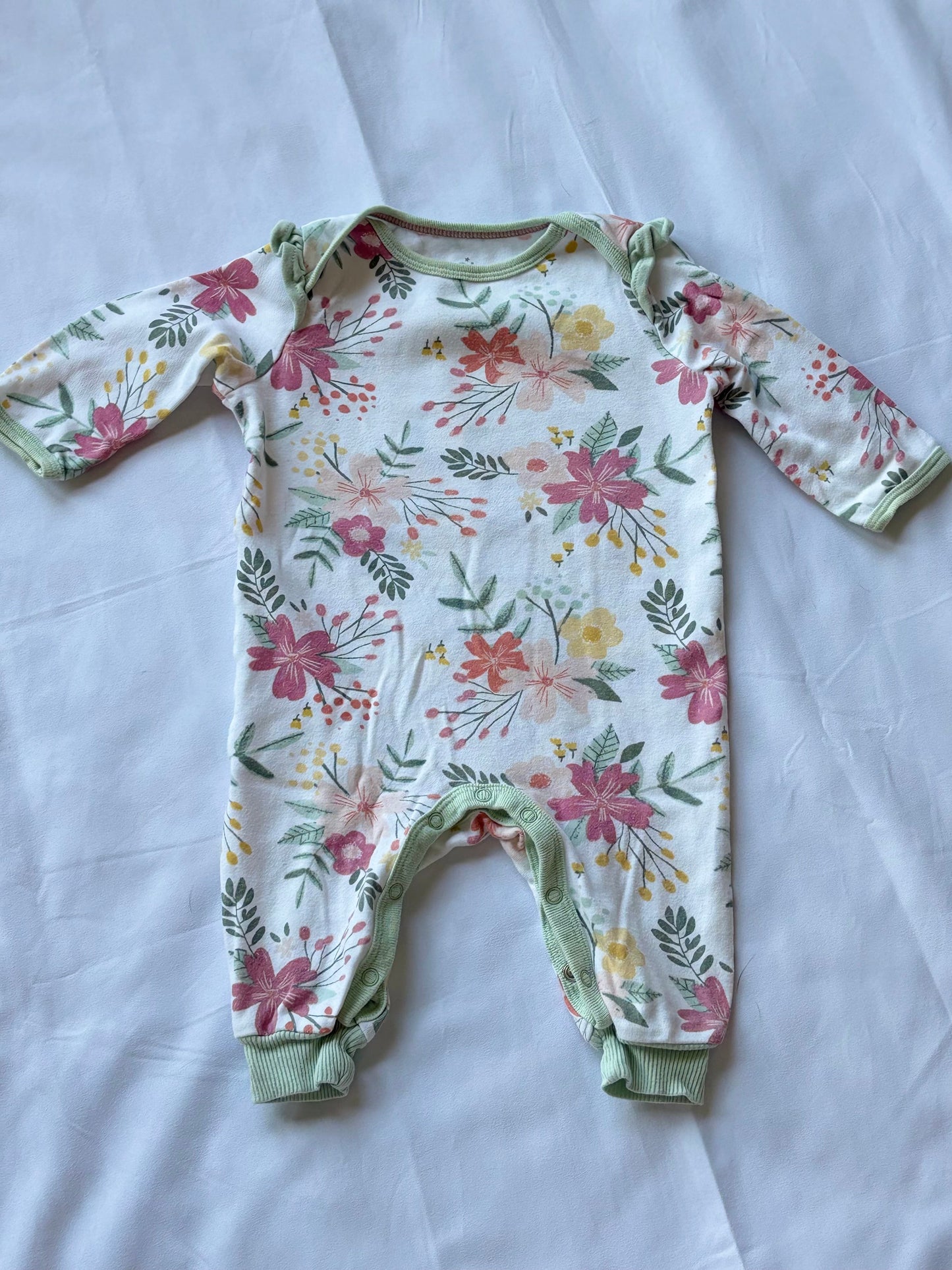 #88 REDUCED Cloud Island Floral Longall PJs Girls Size 3-6M