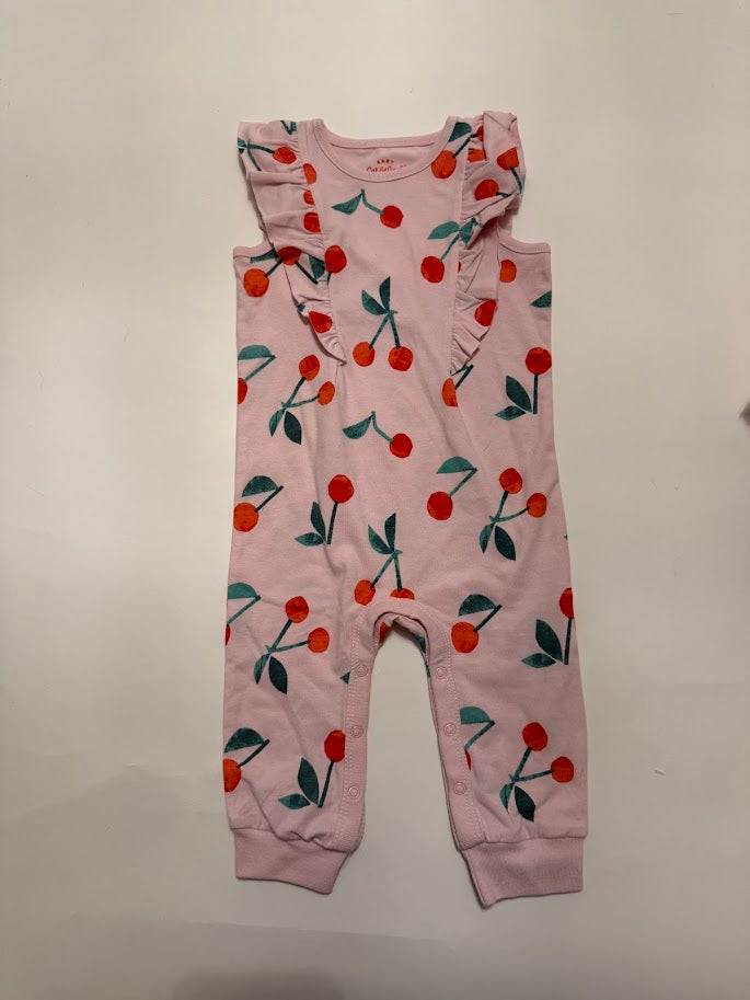 #78 REDUCED Cat & Jack Cherry Romper Girls 3-6M
