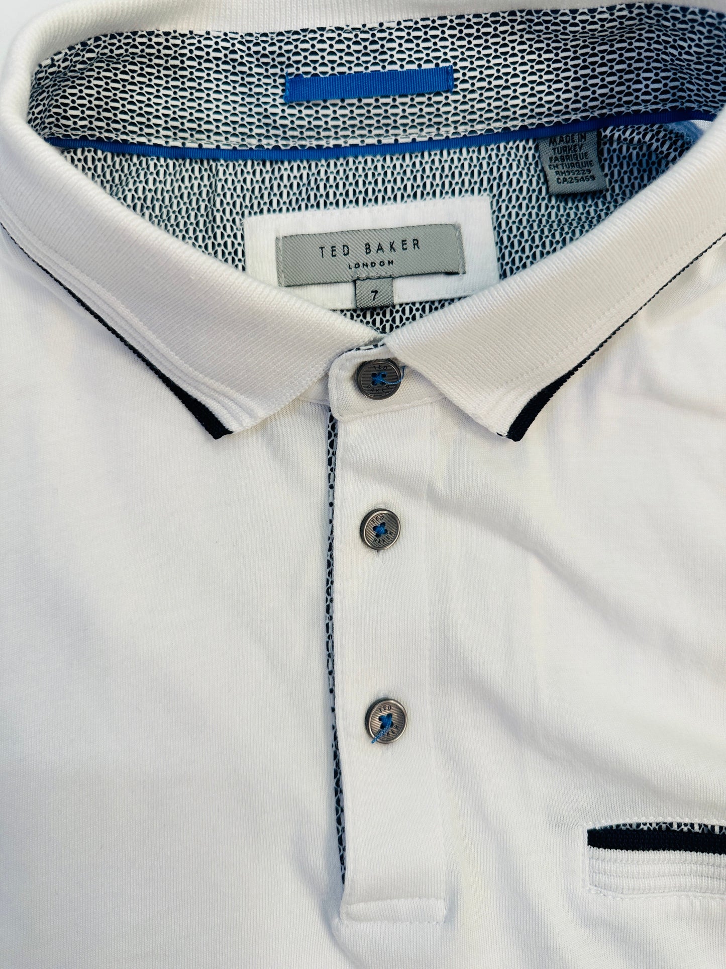 (#158) Ted Baker | EUC | (7)xl | white polo | 45227