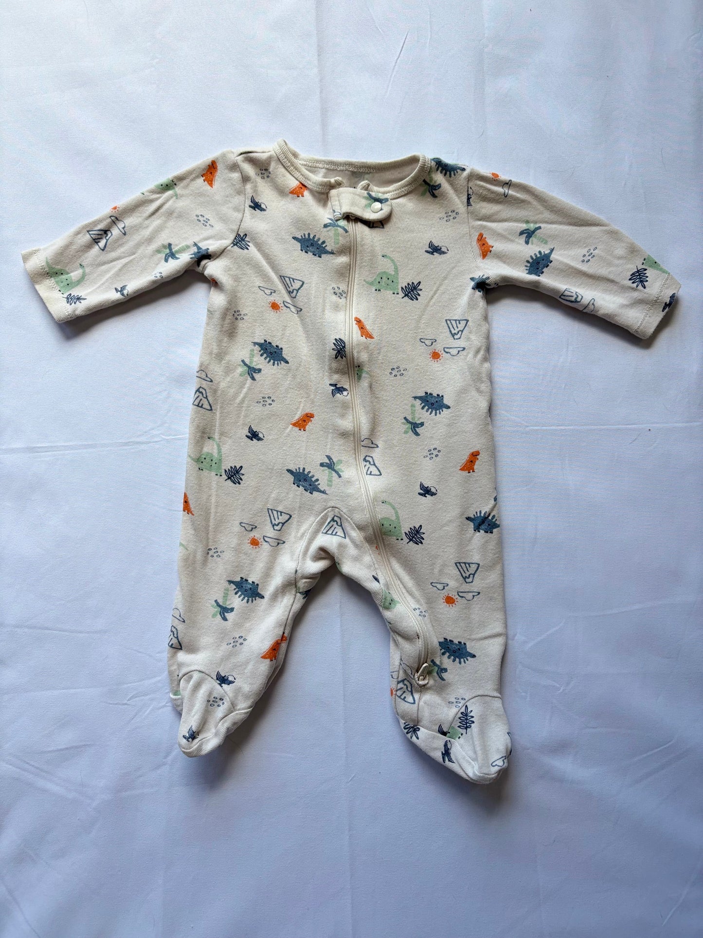 #88 REDUCED Carters Just One You Dino Footie PJs Boys Size 3M