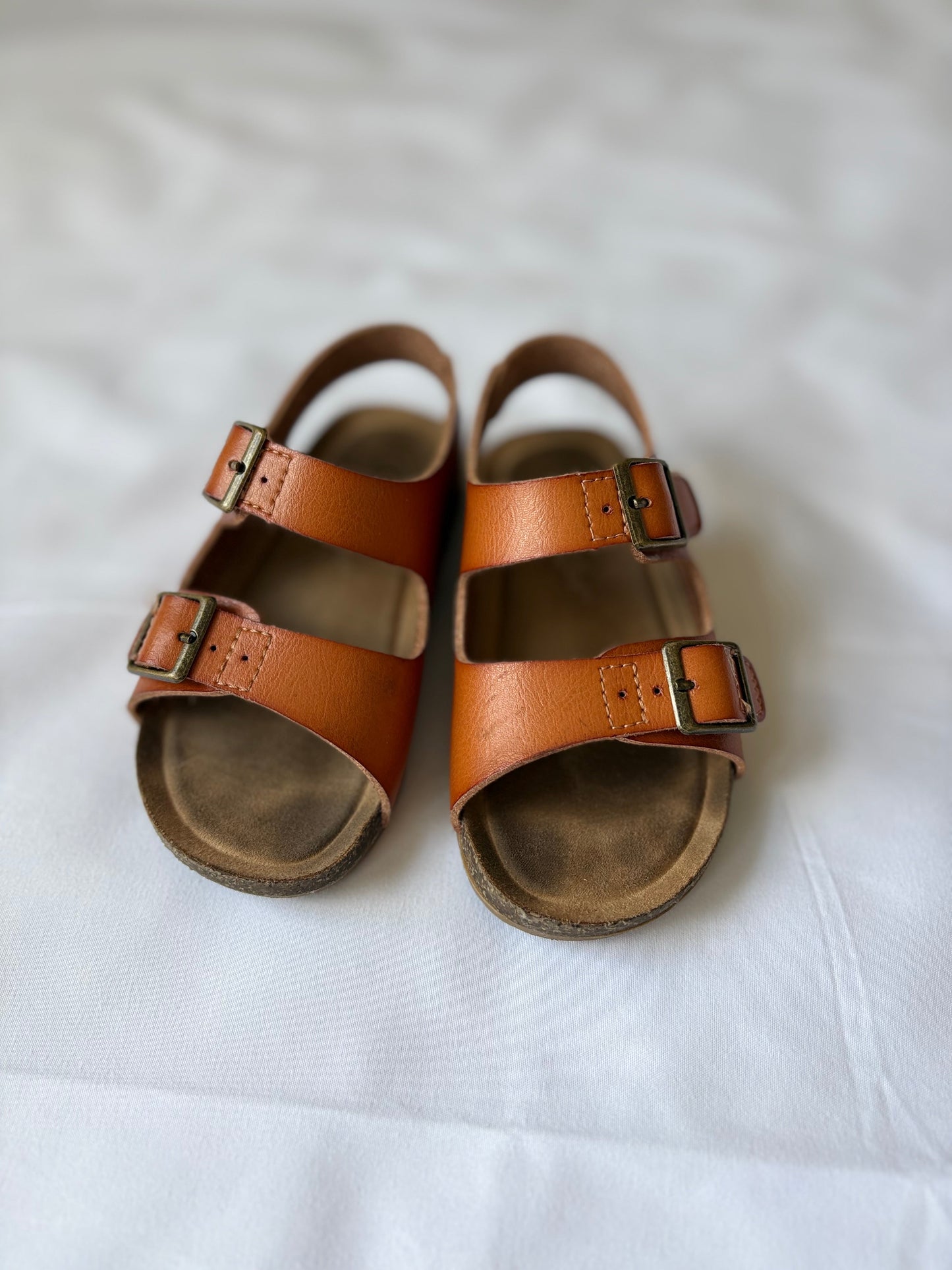 #88 Cat & Jack Brown Sandals Toddler Boys Size 7