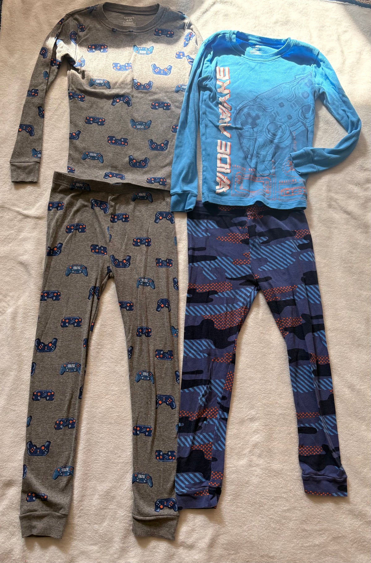 #102 - Carter's boys size 8 long sleeve pajamas