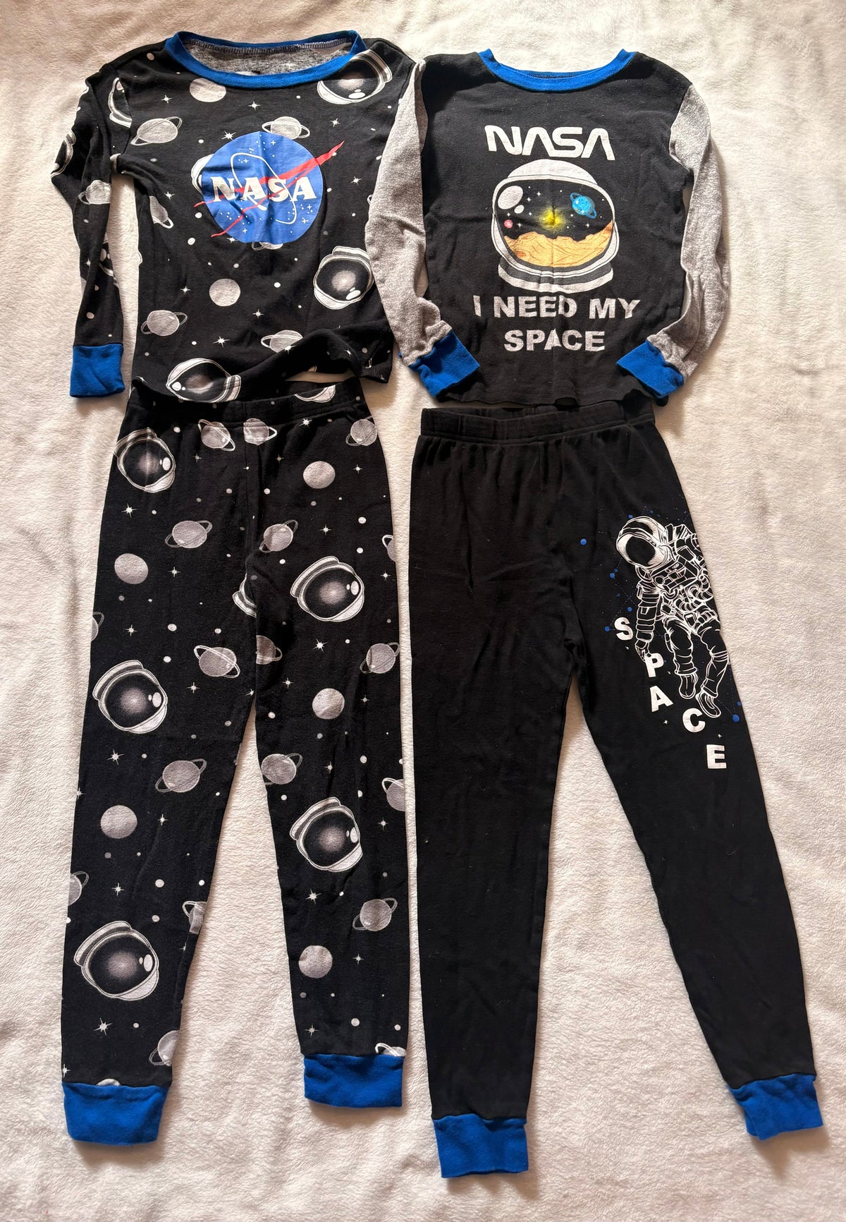#102 - NASA boys size 8 long sleeve pajamas