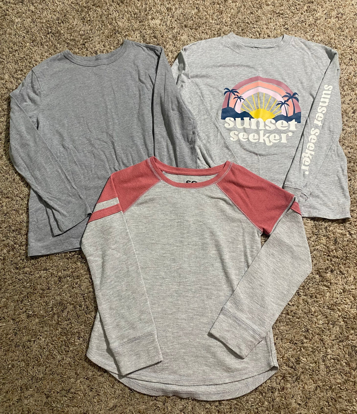 Seller #57 Girls 7/8 long sleeve shirts (3)